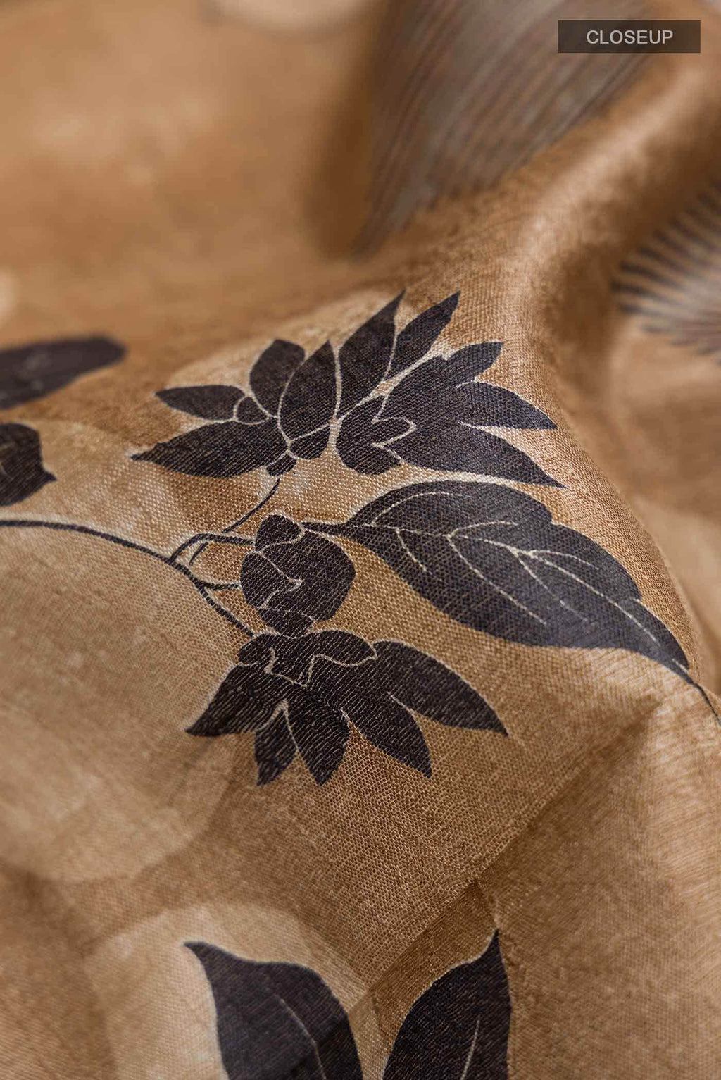 Brown Tussar Silk Saree
