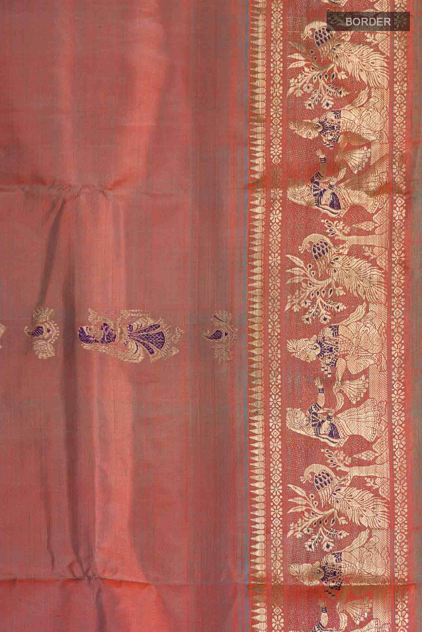 Maroon with Grey Dual Tone Baluchari Silk Saree