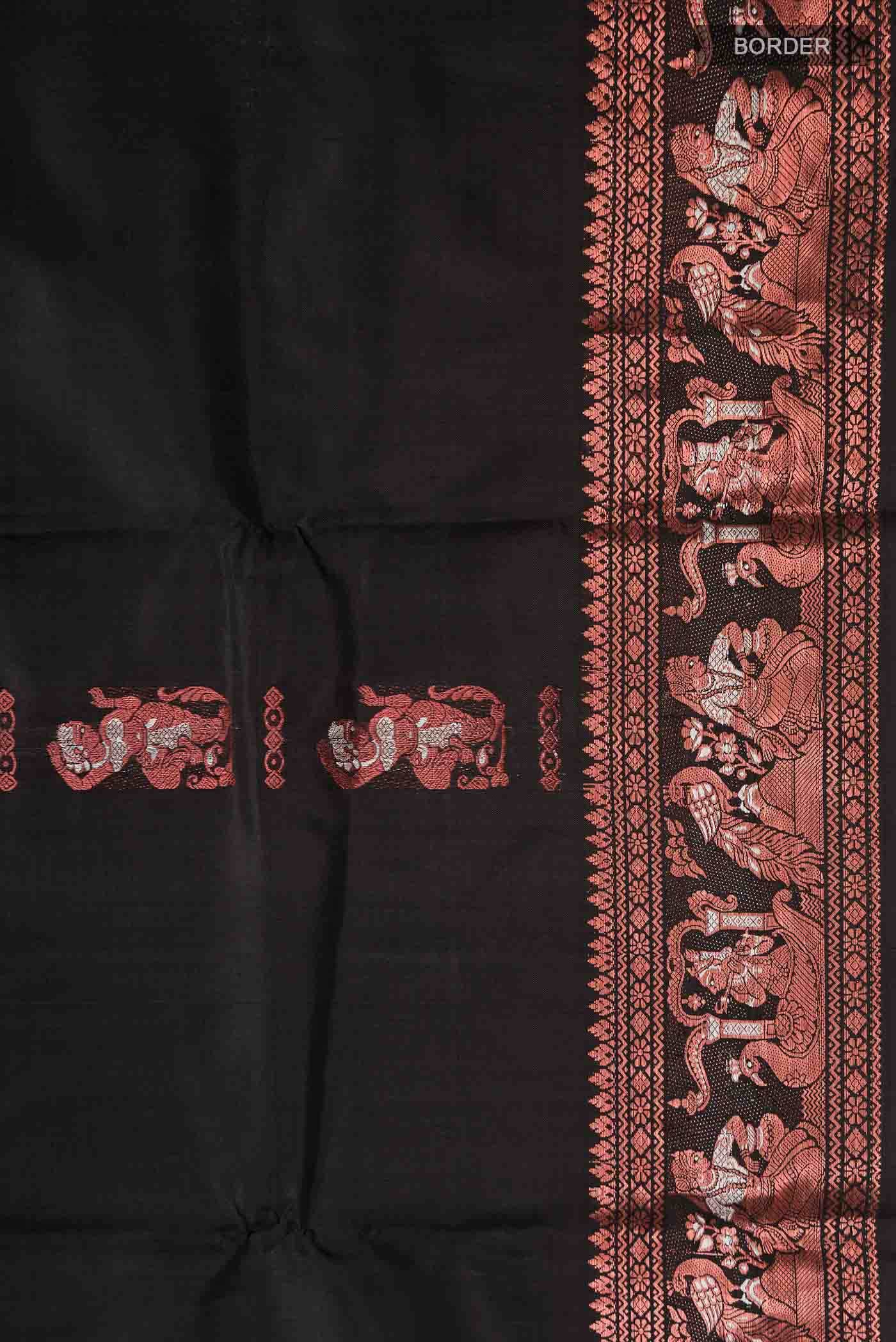 Black Baluchari Silk Saree