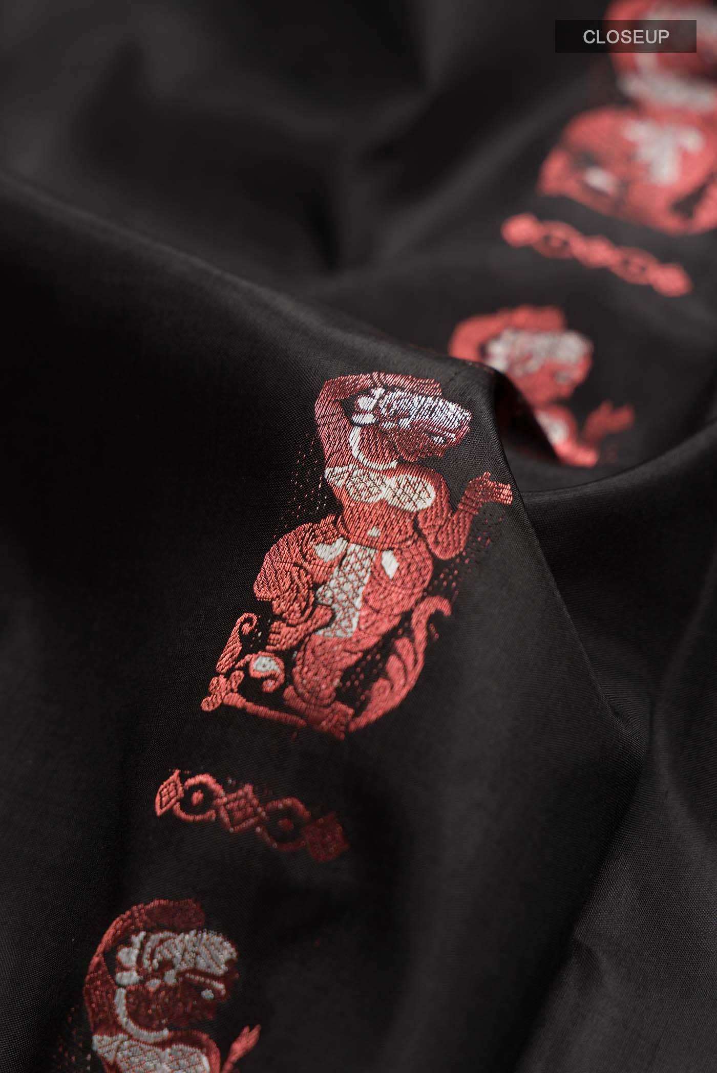 Black Baluchari Silk Saree
