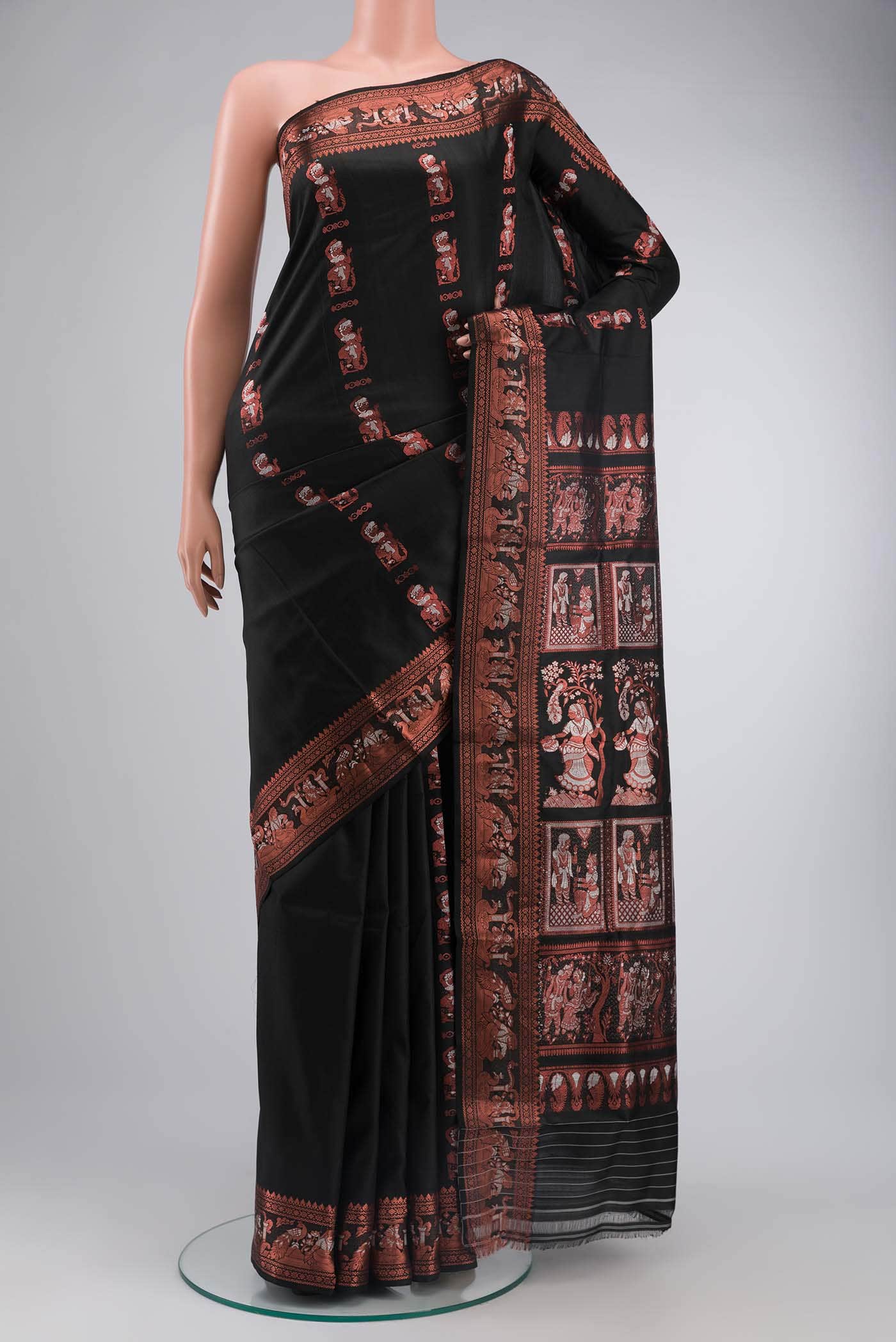 Black Baluchari Silk Saree