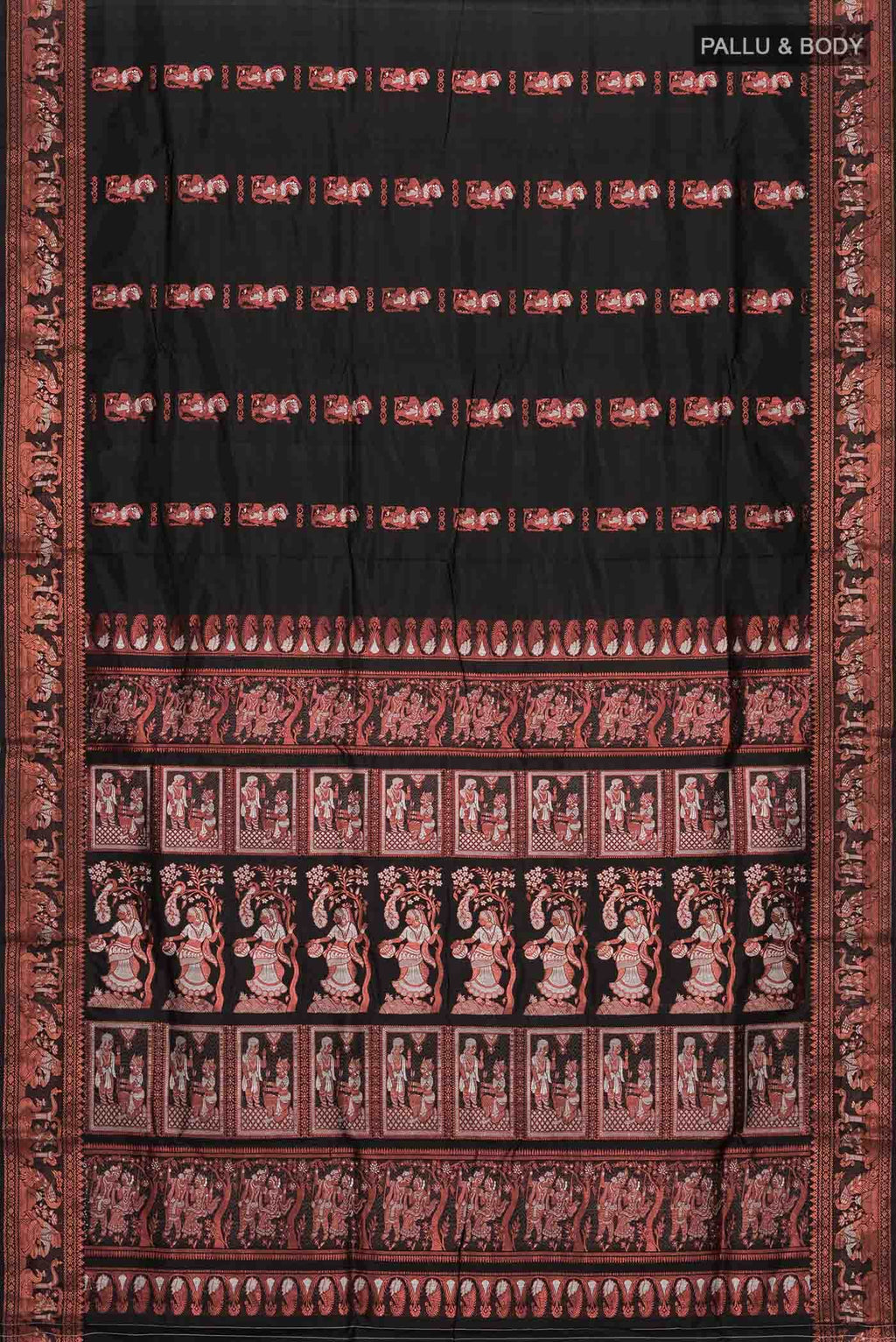Black Baluchari Silk Saree