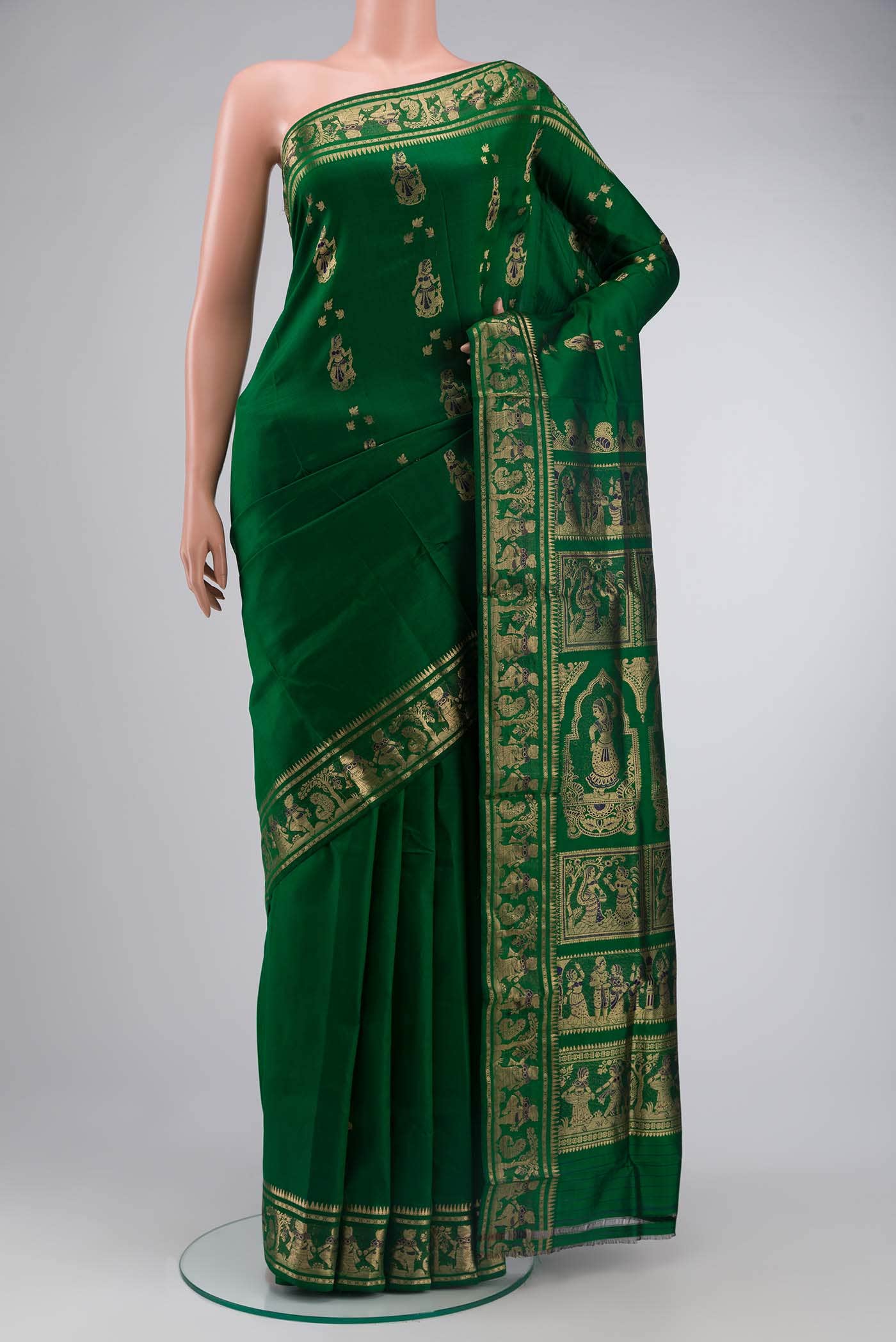 Green Baluchari Silk Saree