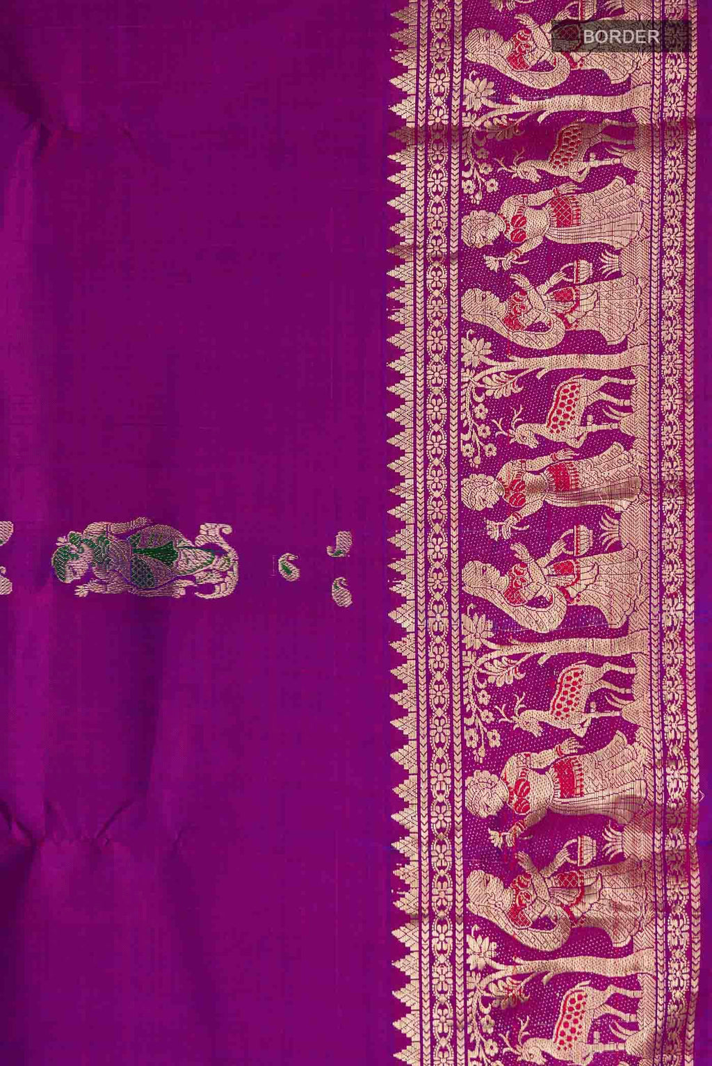 Purple Baluchari Silk Saree