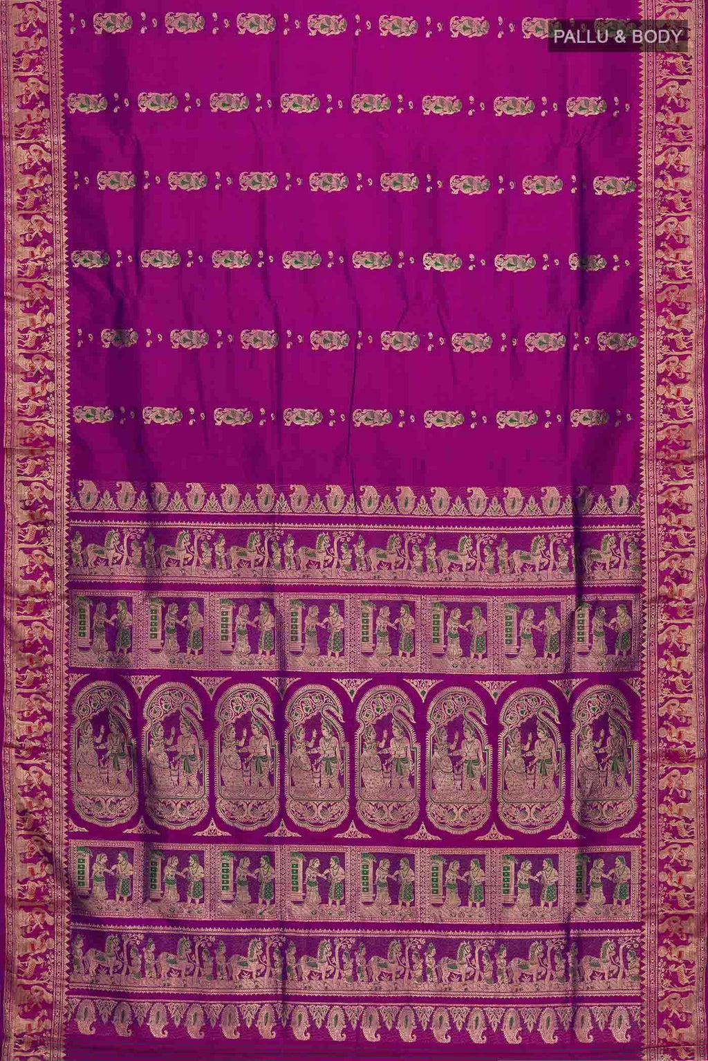 Purple Baluchari Silk Saree