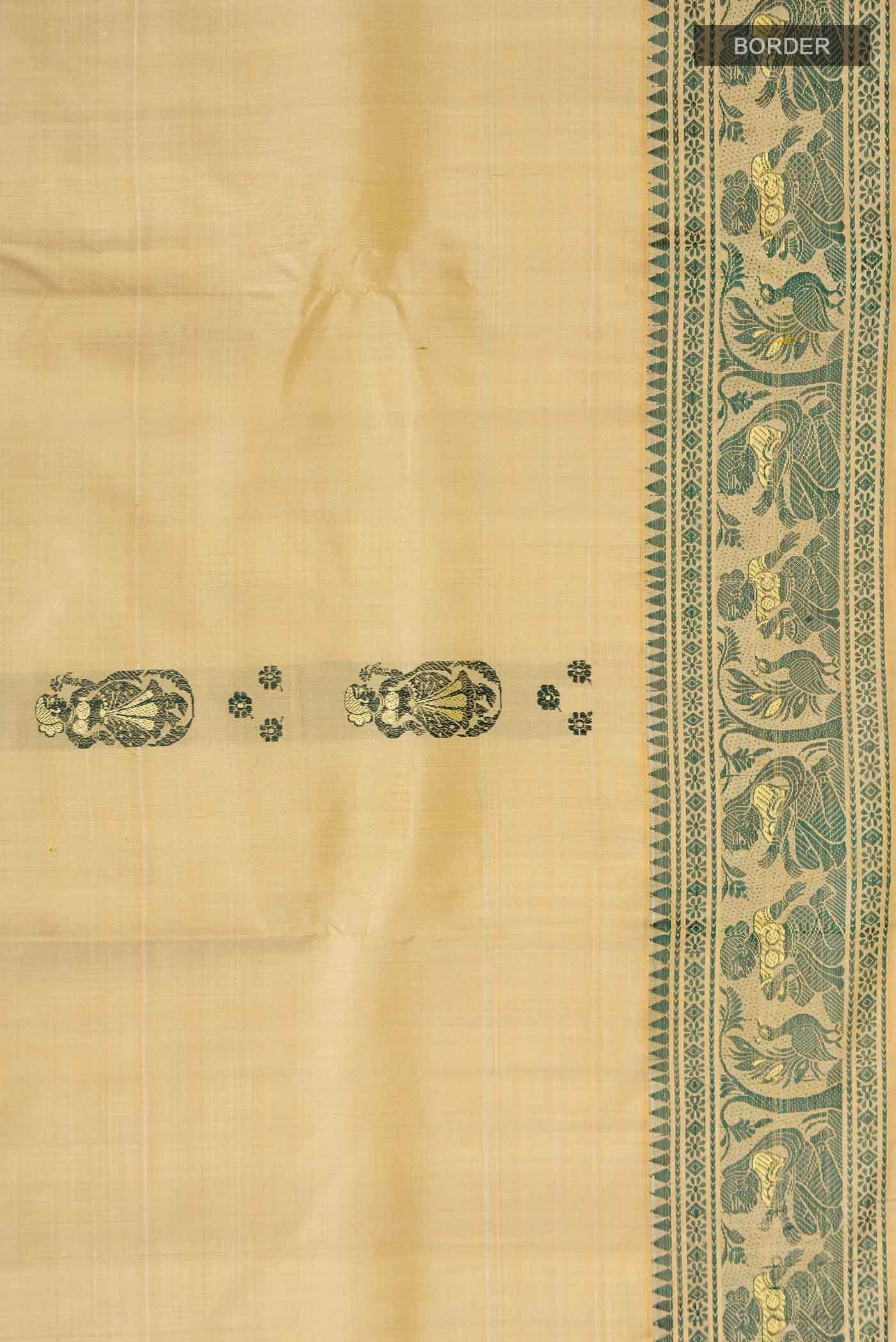 Beige Baluchari Silk Saree