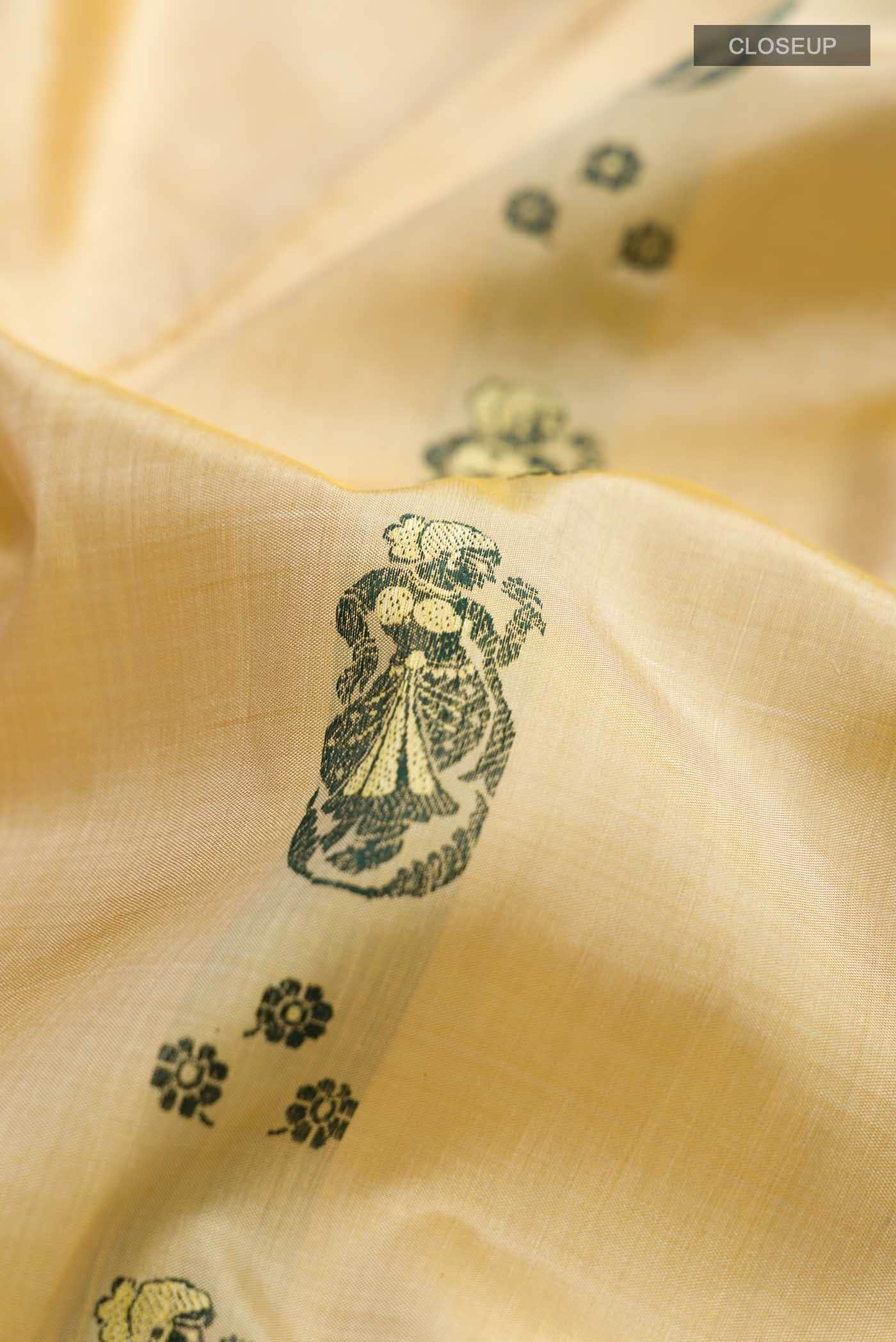 Beige Baluchari Silk Saree