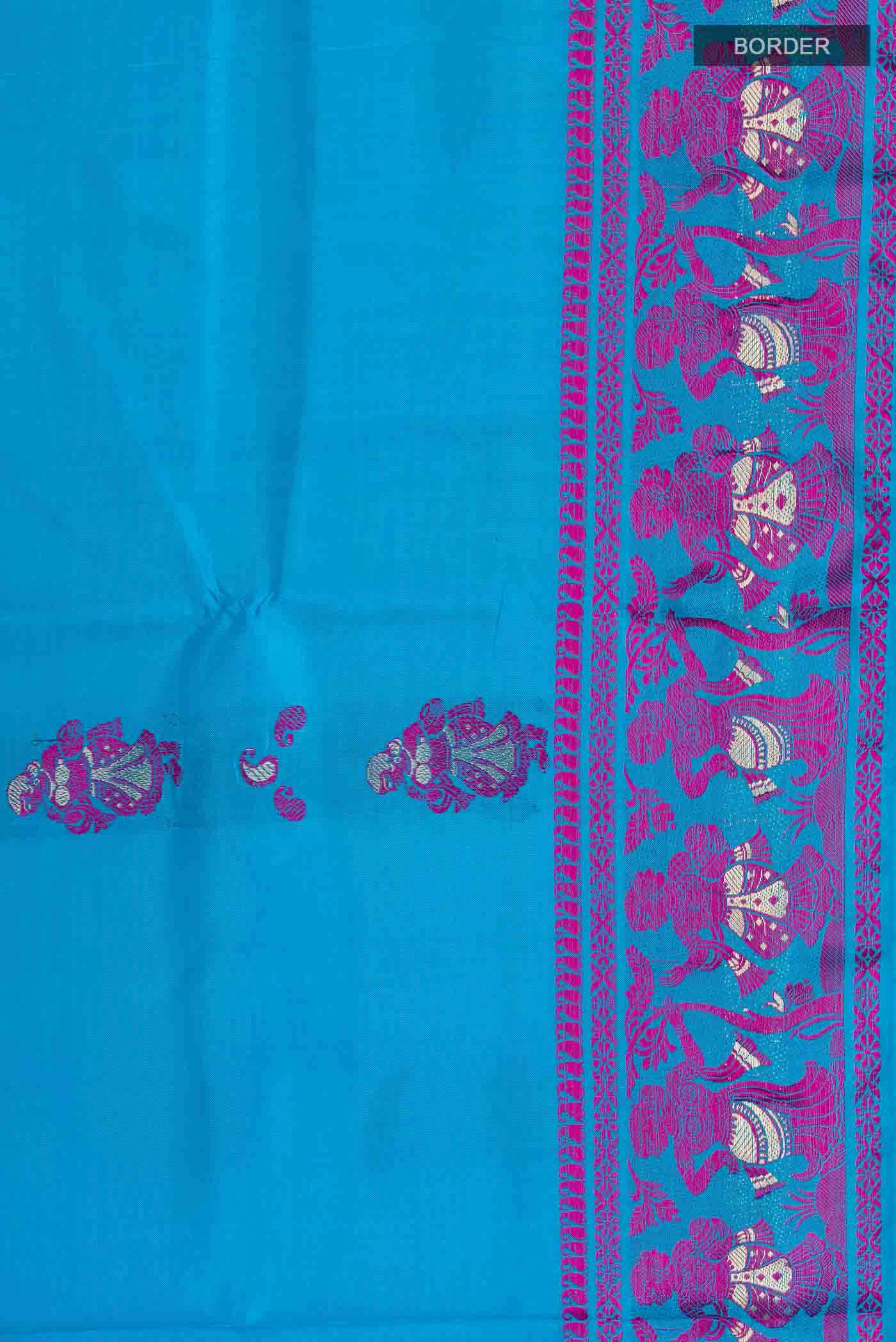 Blue Baluchari Silk Saree