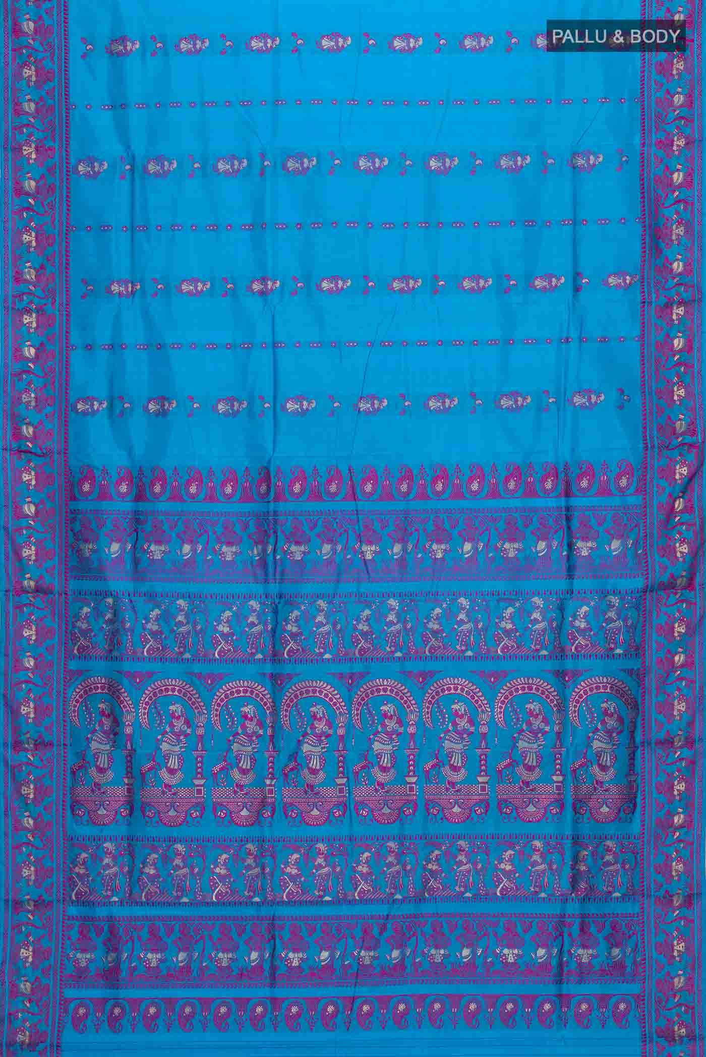 Blue Baluchari Silk Saree