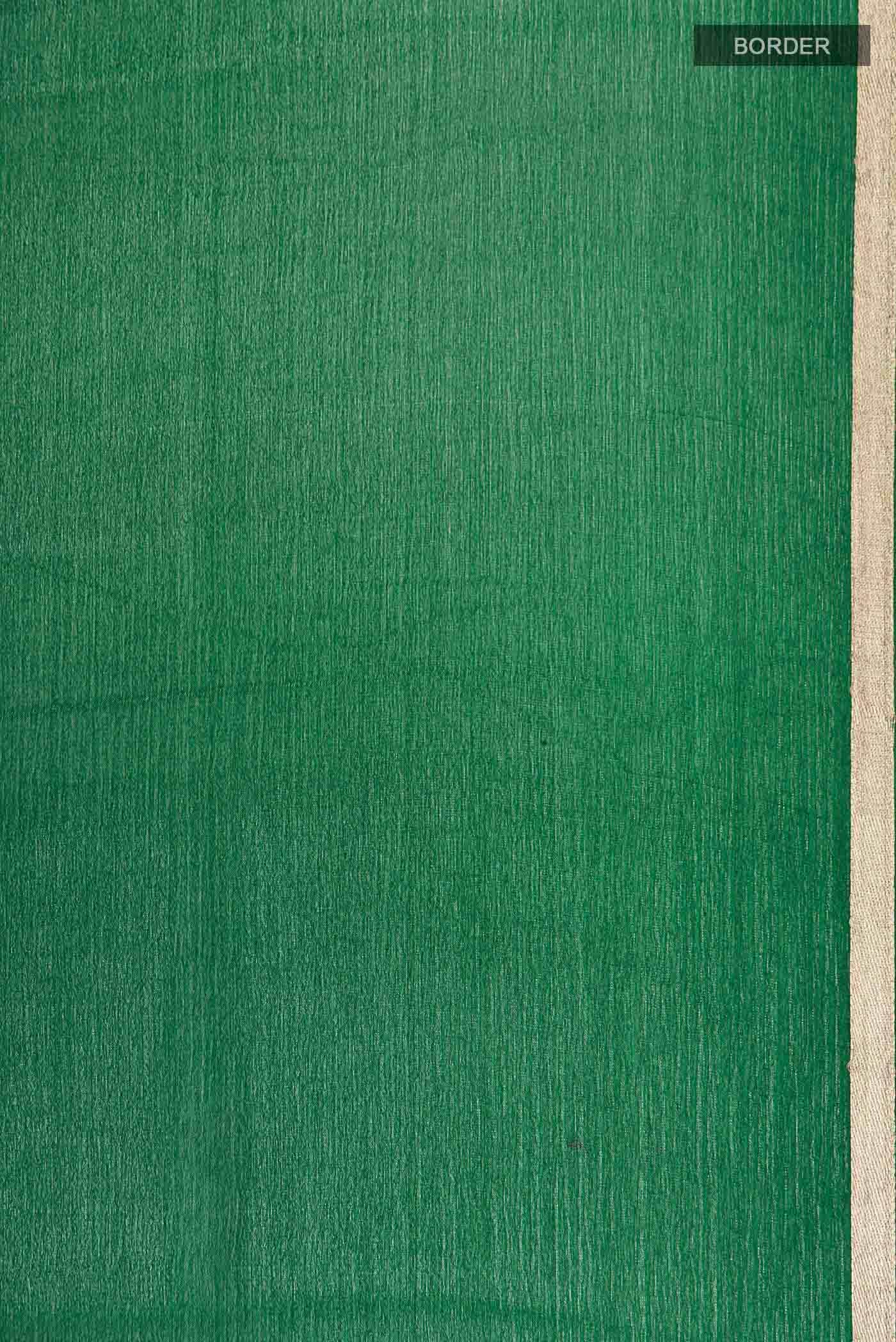 Green Mysore Crepe Saree