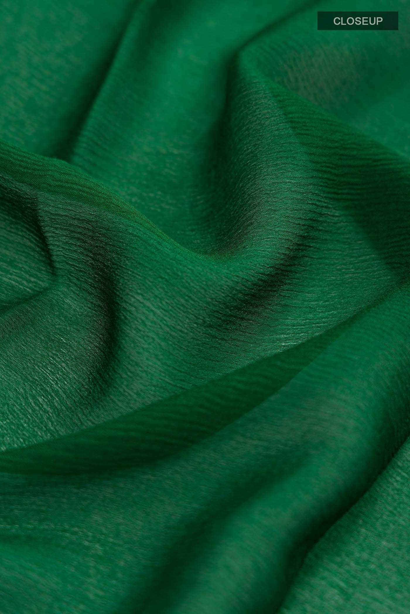 Green Mysore Crepe Saree