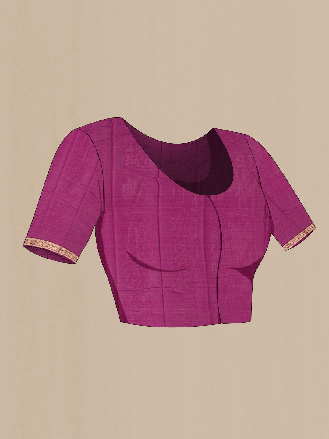 Magenta Mysore Crepe Saree