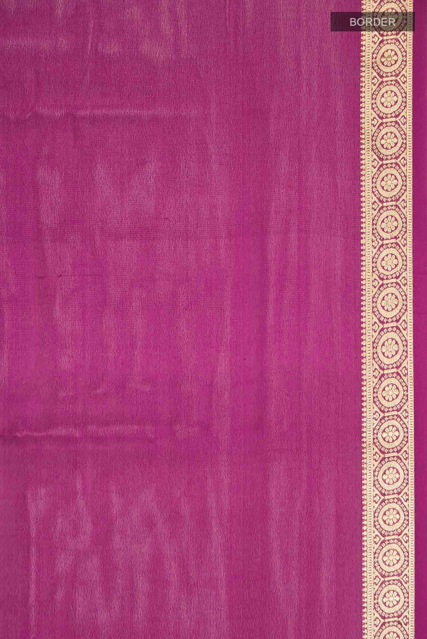 Magenta Mysore Crepe Saree