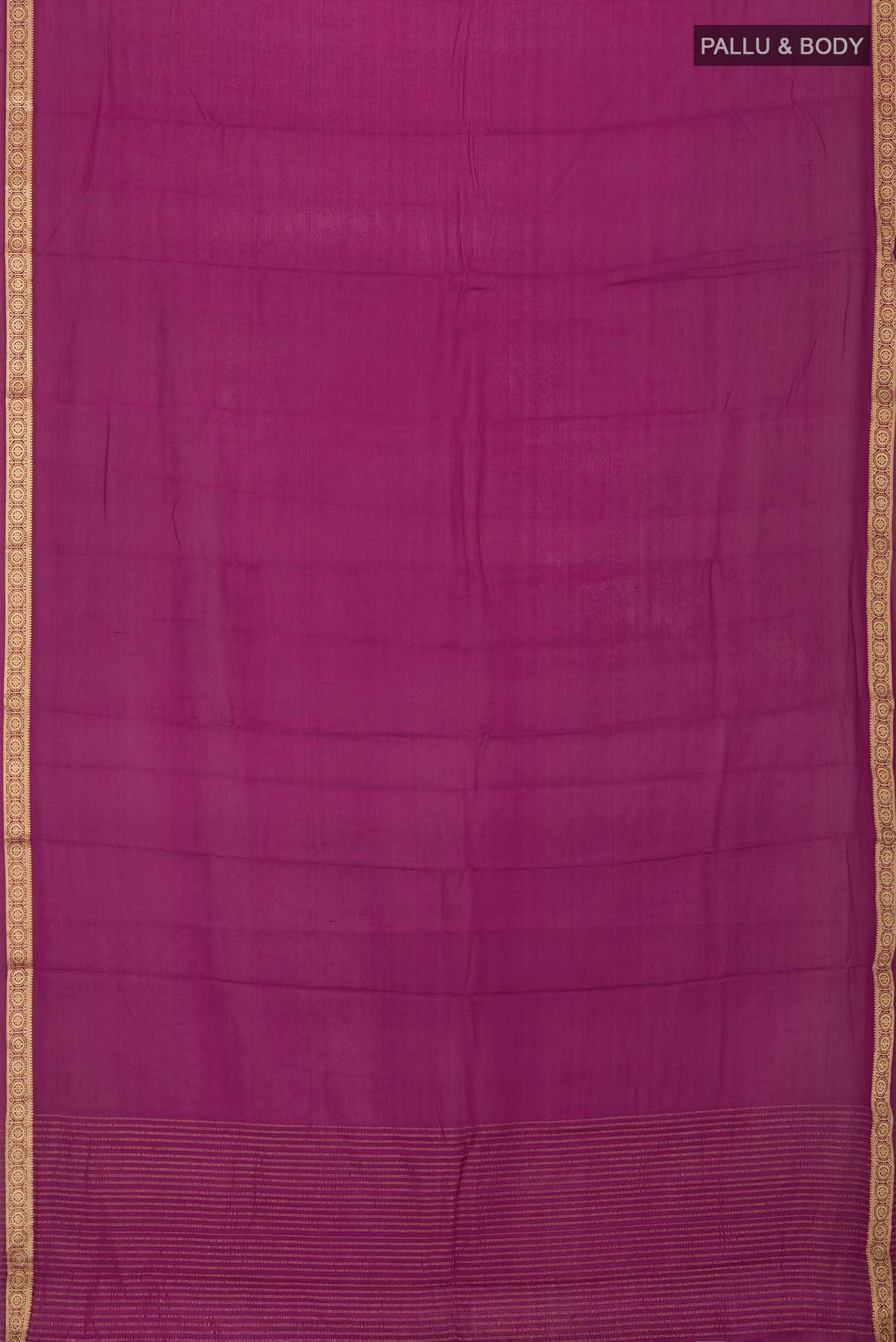 Magenta Mysore Crepe Saree