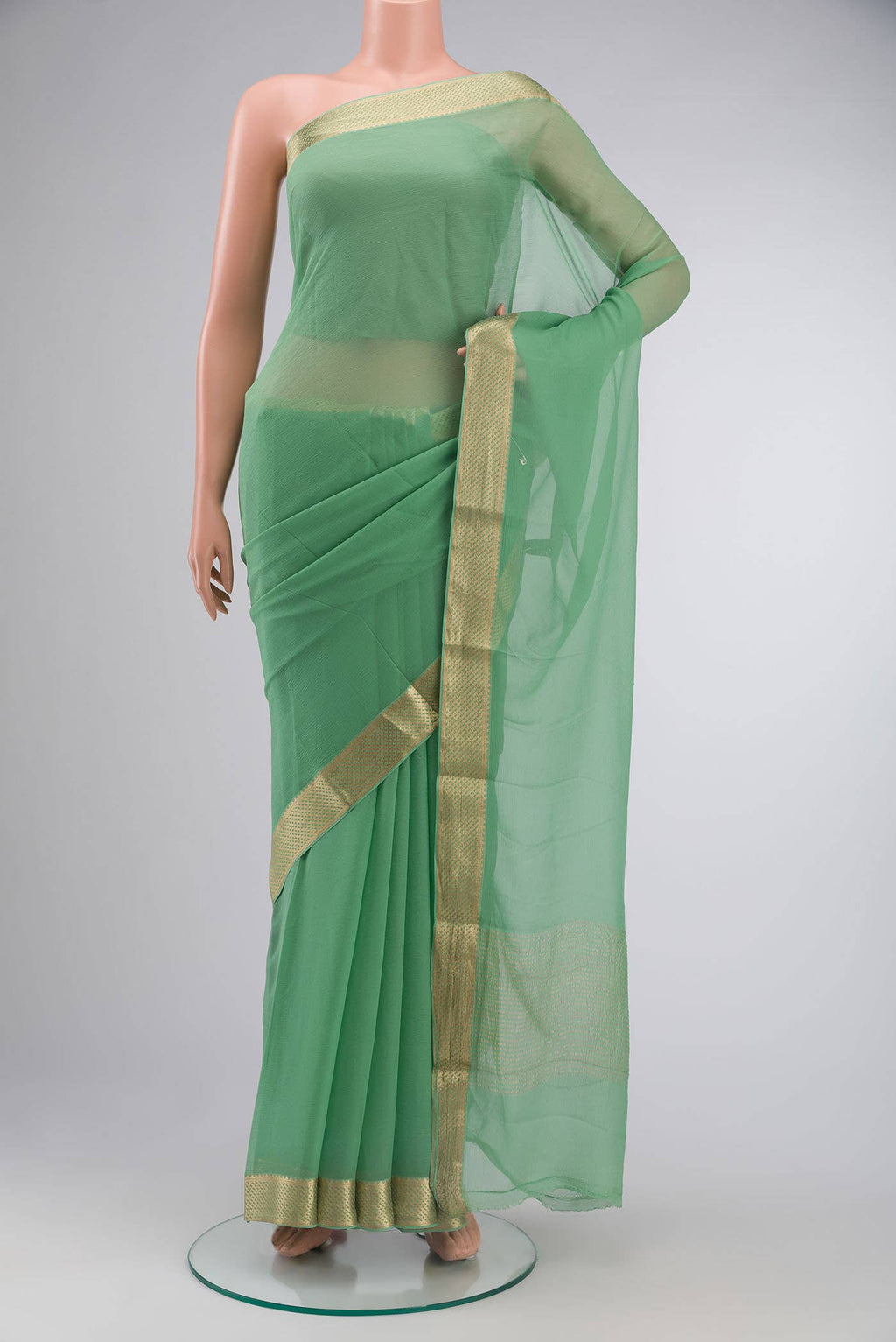 Green Mysore Chiffon Saree
