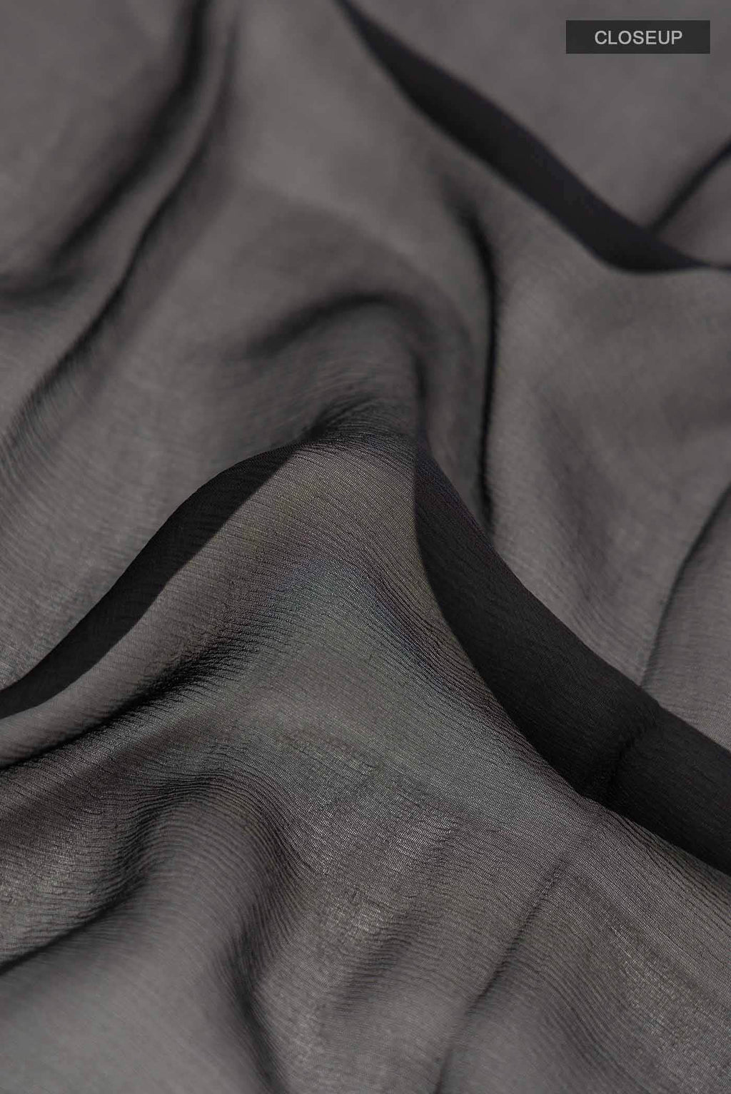 Black Mysore Chiffon Saree