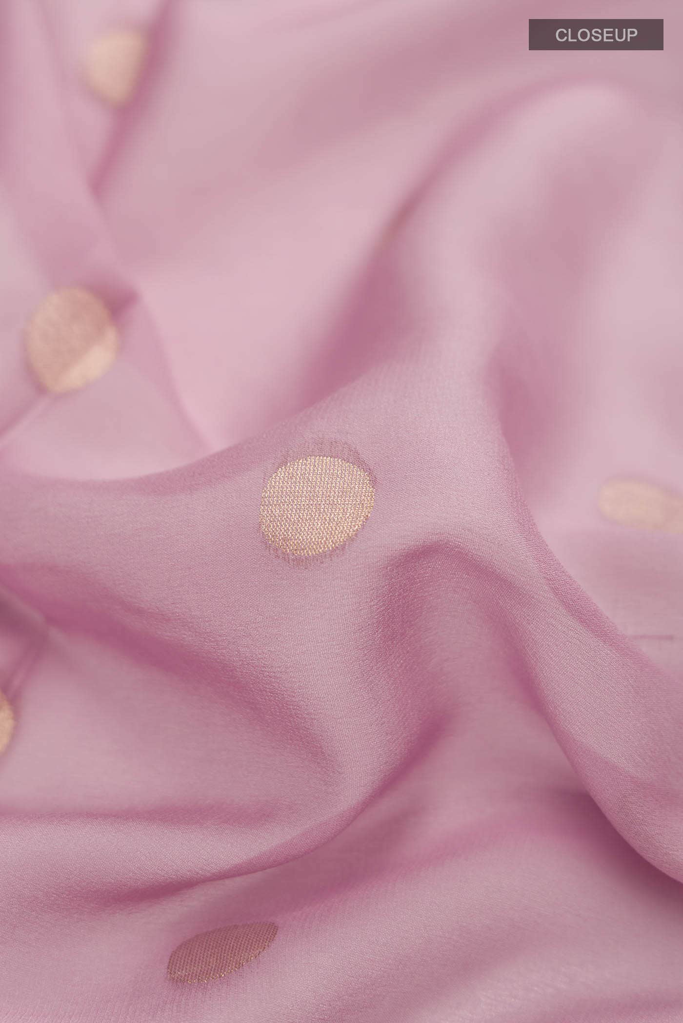 Lavender Mysore Georgette Saree