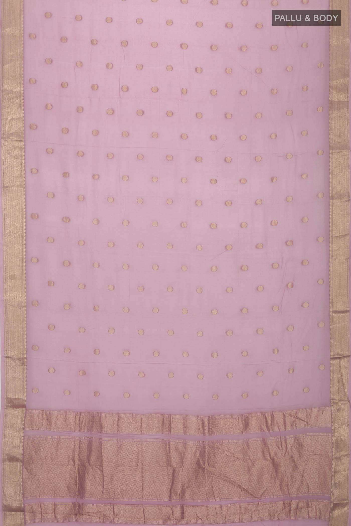 Lavender Mysore Georgette Saree