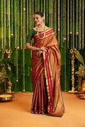 Meera-Rust Kanchipuram Silk Saree