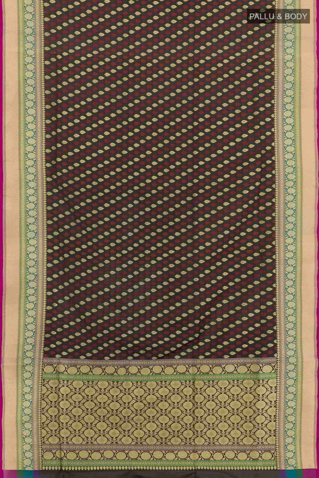 Black Blended Banarasi Silk Saree