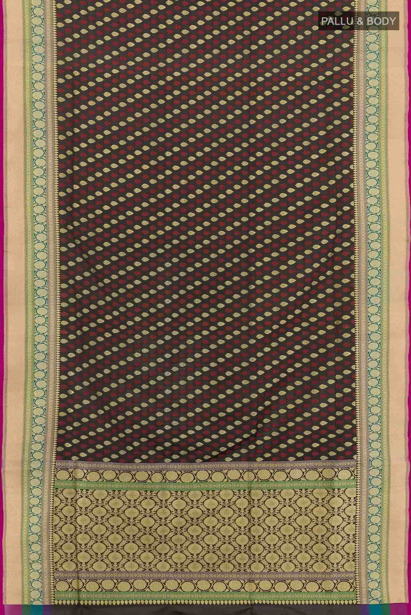 Black Blended Banarasi Silk Saree