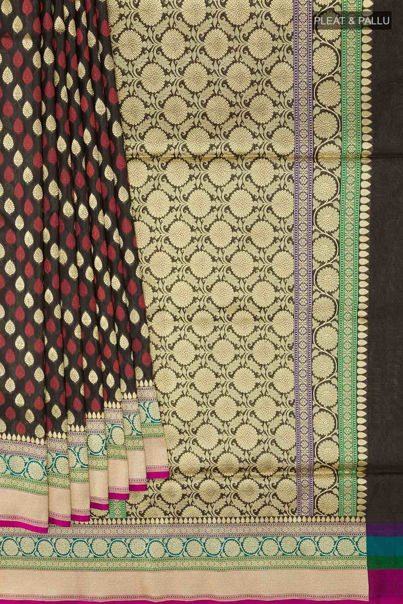 Black Blended Banarasi Silk Saree