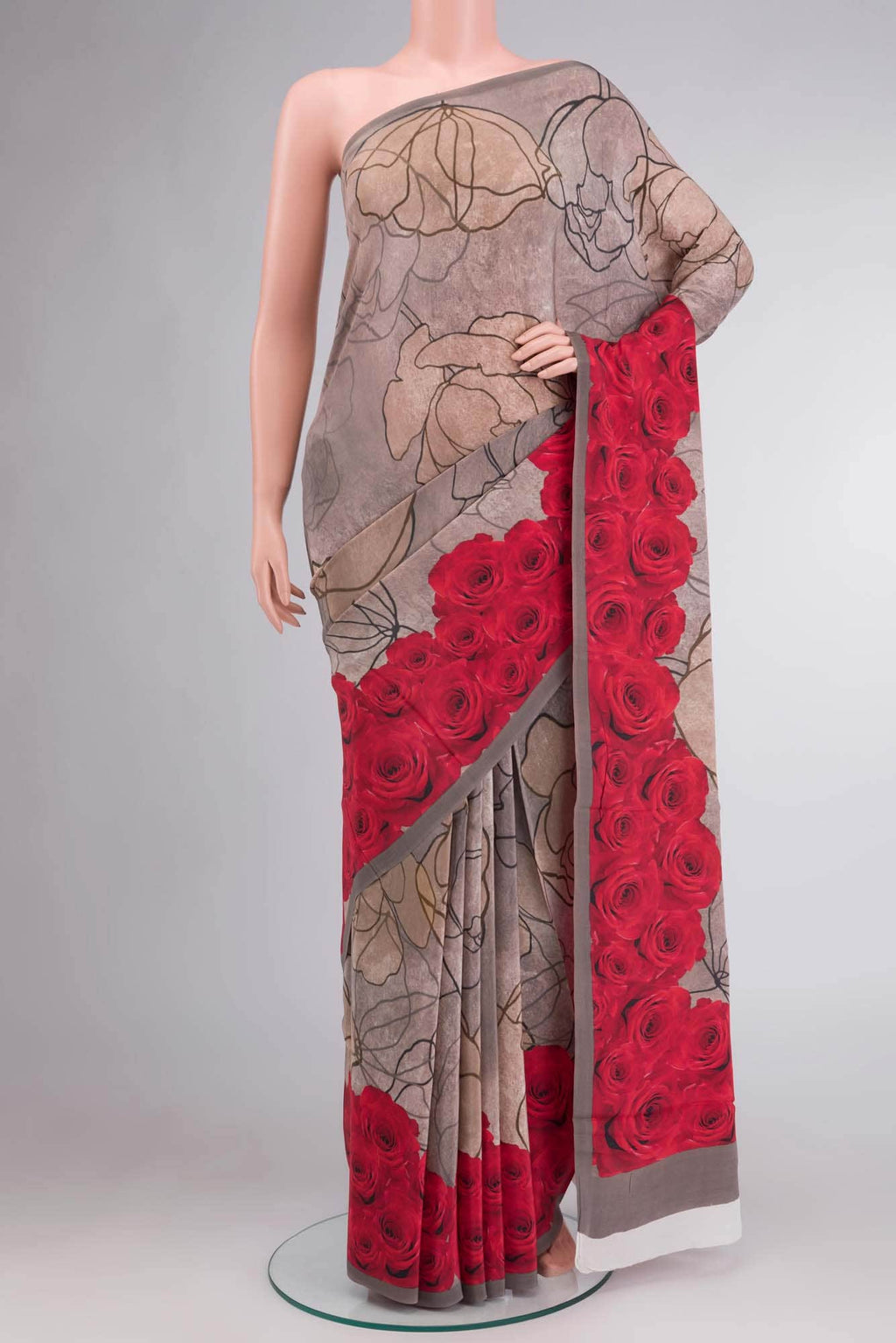 Multi Crepe Saree