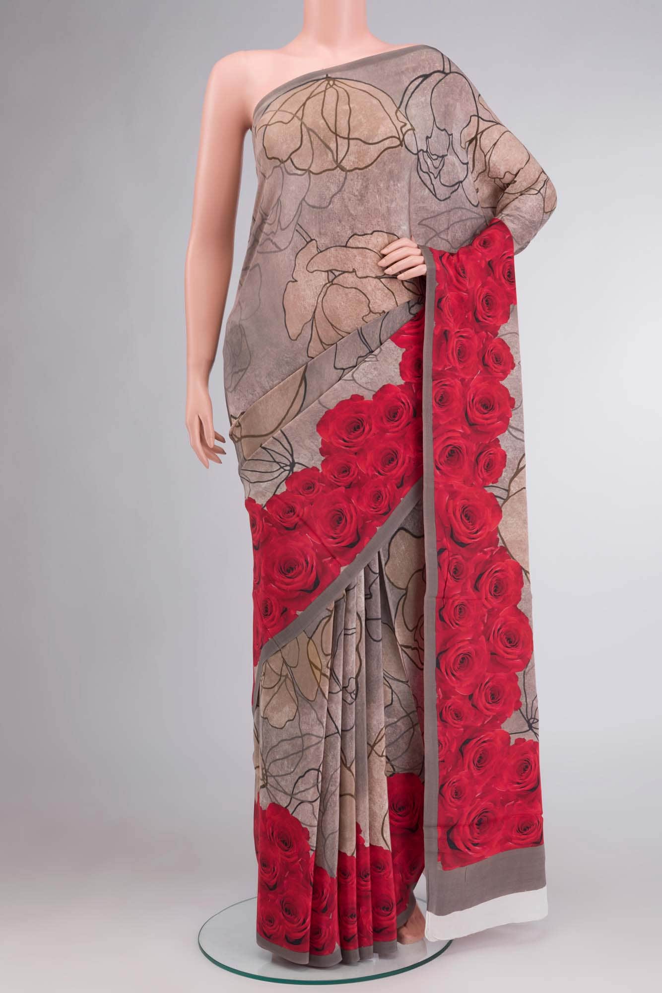 Multi Crepe Saree