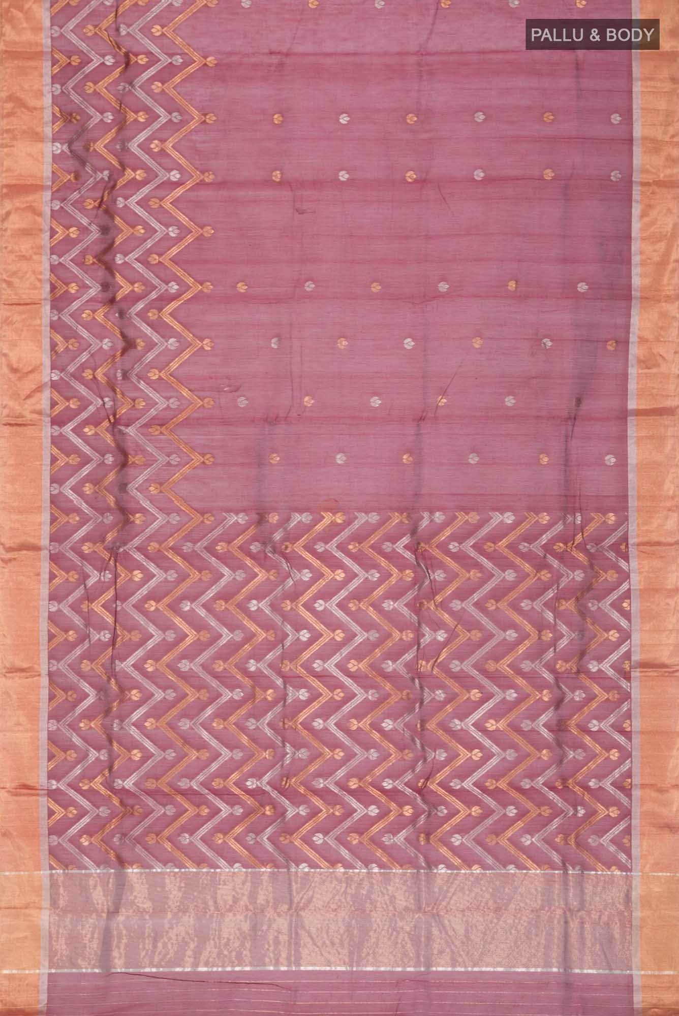 Maroon Chanderi Silk Cotton Saree
