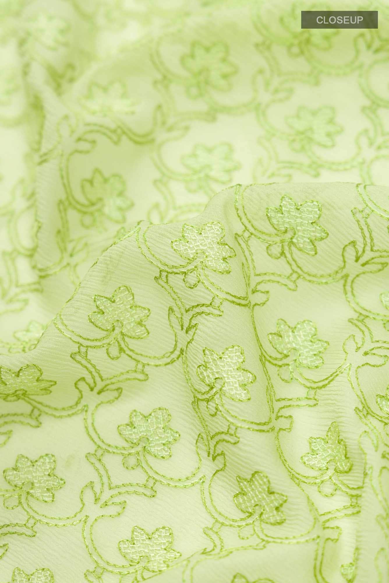 Green Chiffon Saree