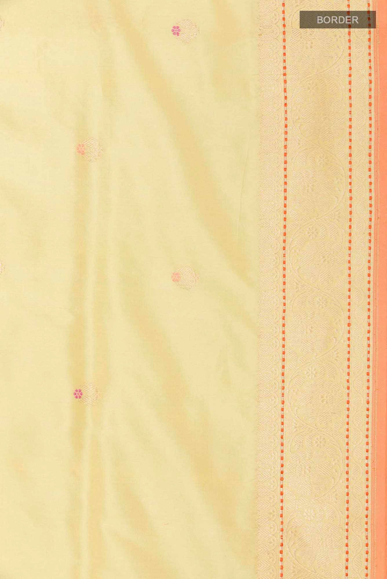 Lemon Yellow Banarasi Silk Saree