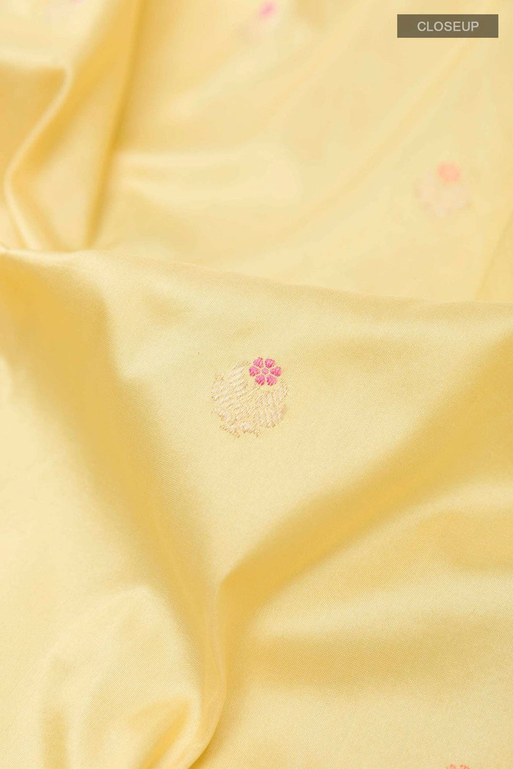 Lemon Yellow Banarasi Silk Saree