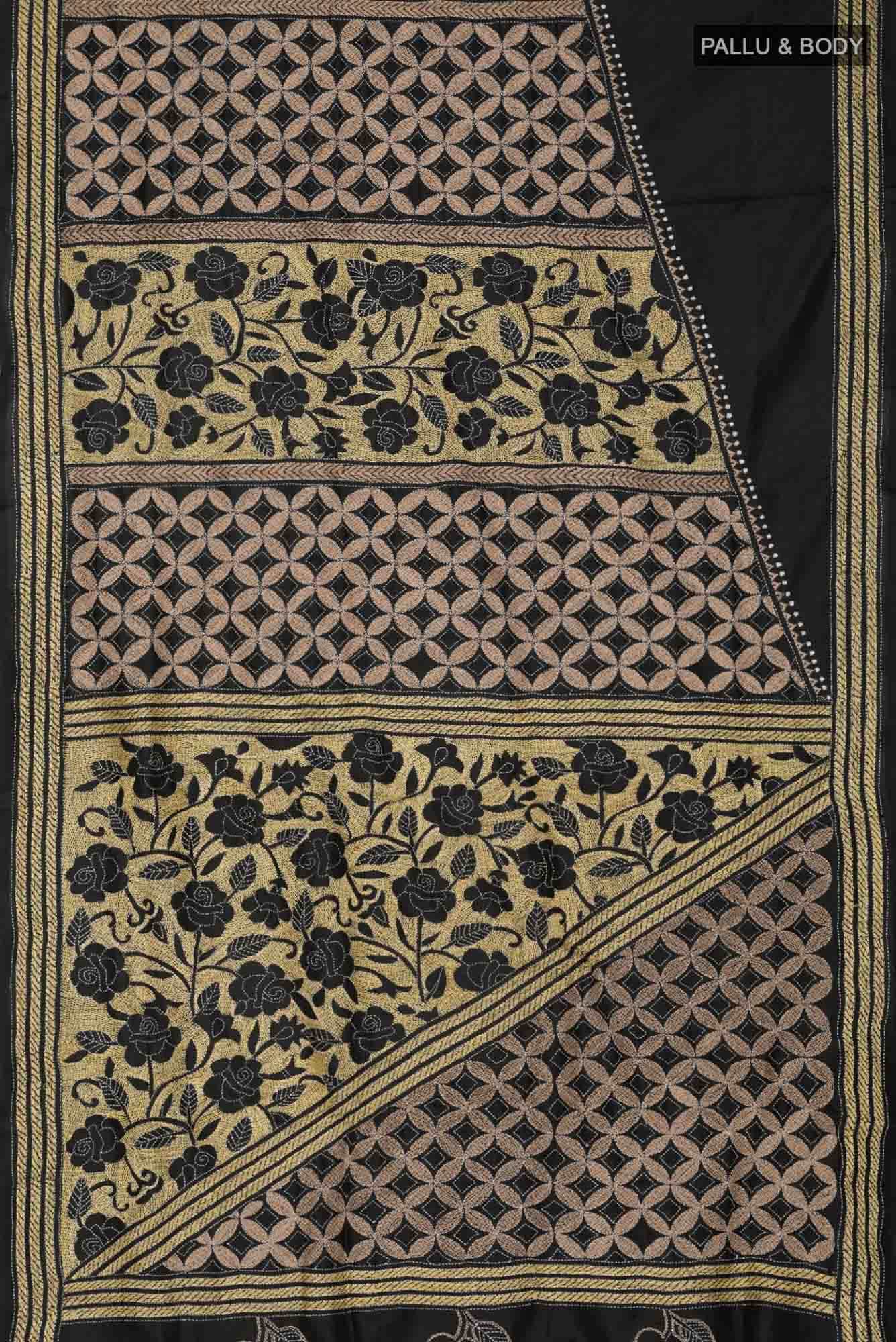 Black Tussar Saree