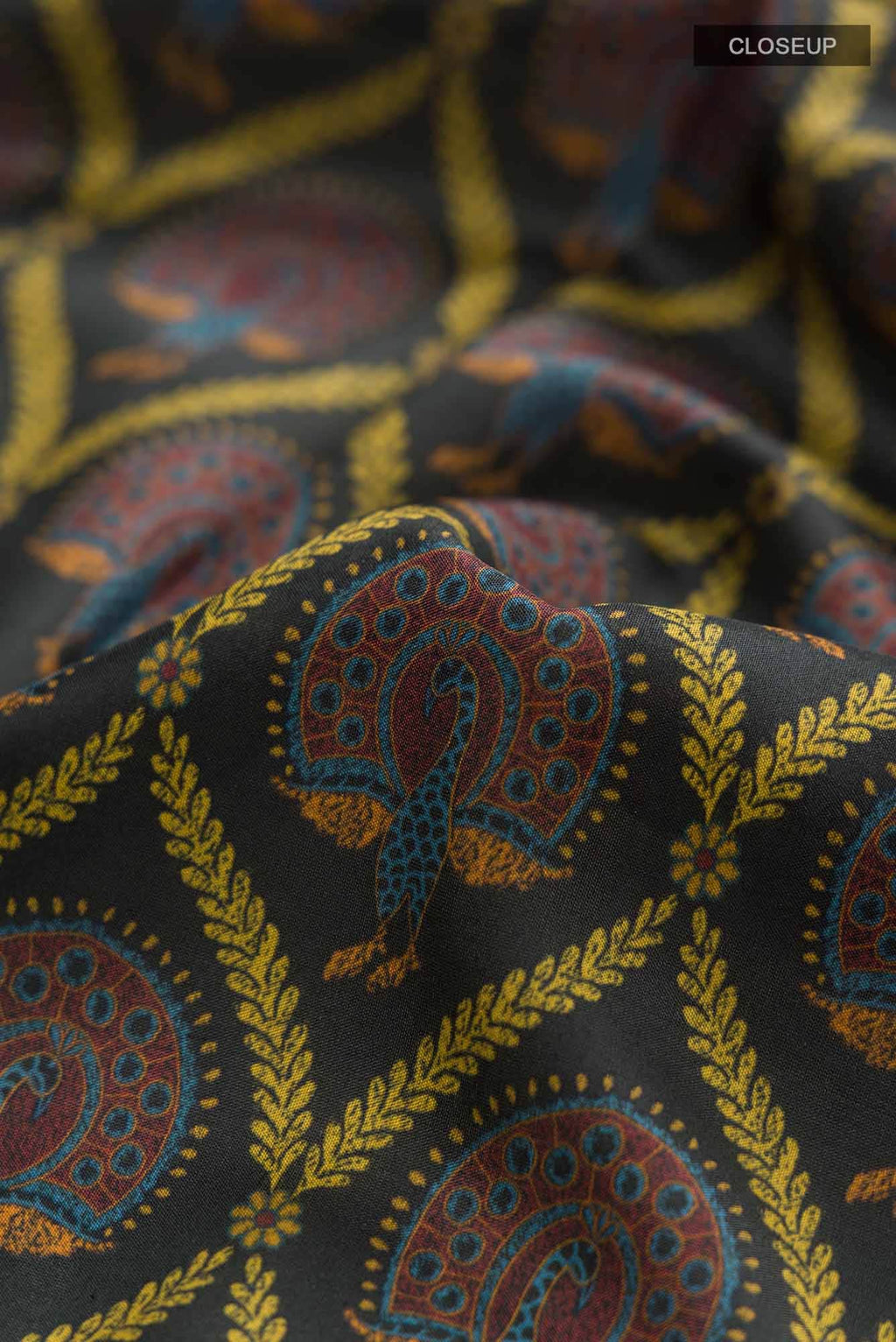Bottle Green Printed Silk Saree