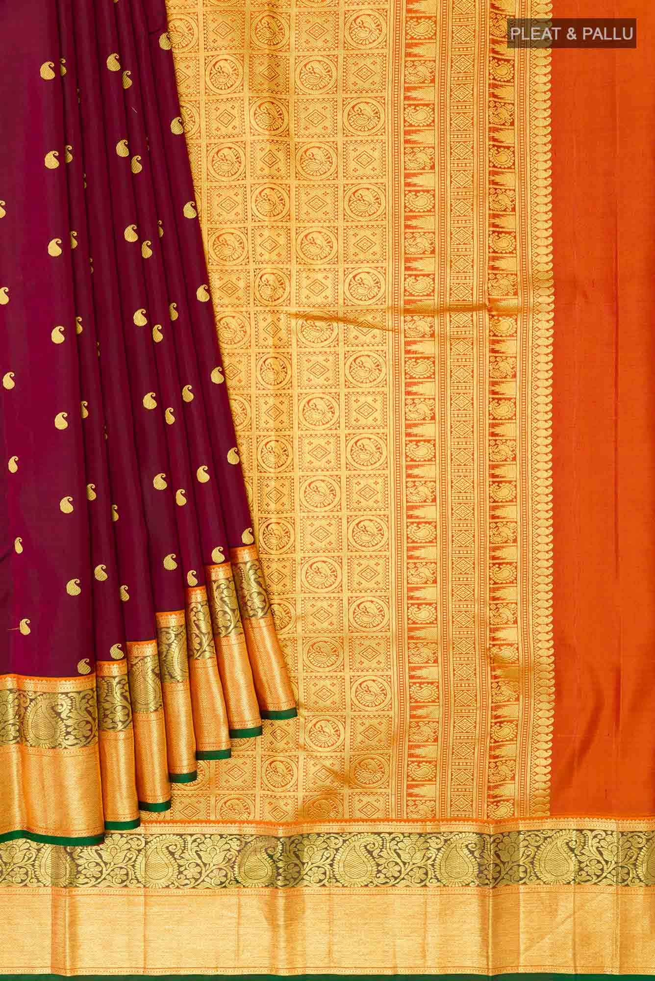 Purple Kanchipuram Silk Saree