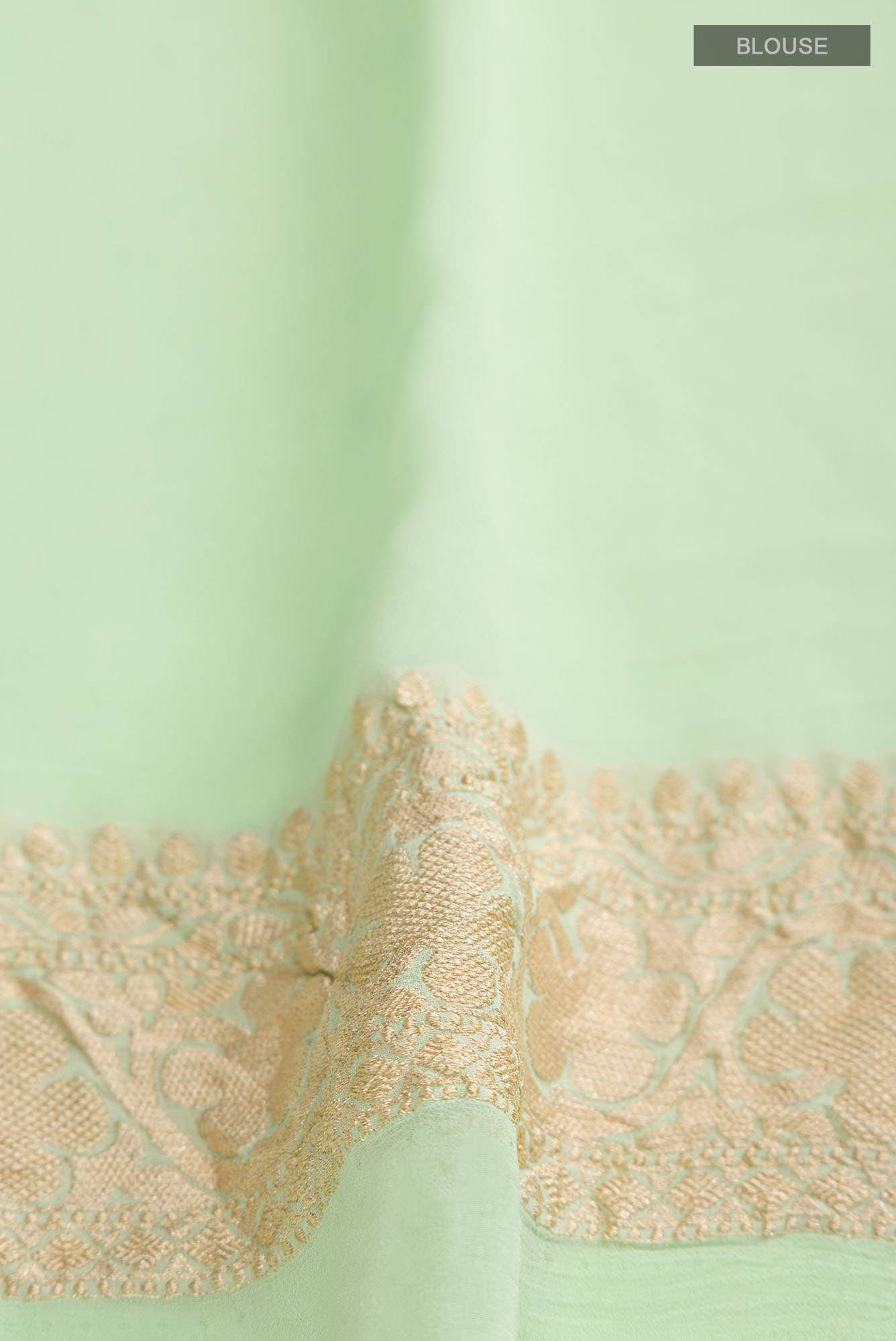 Green Banarasi Georgette Saree