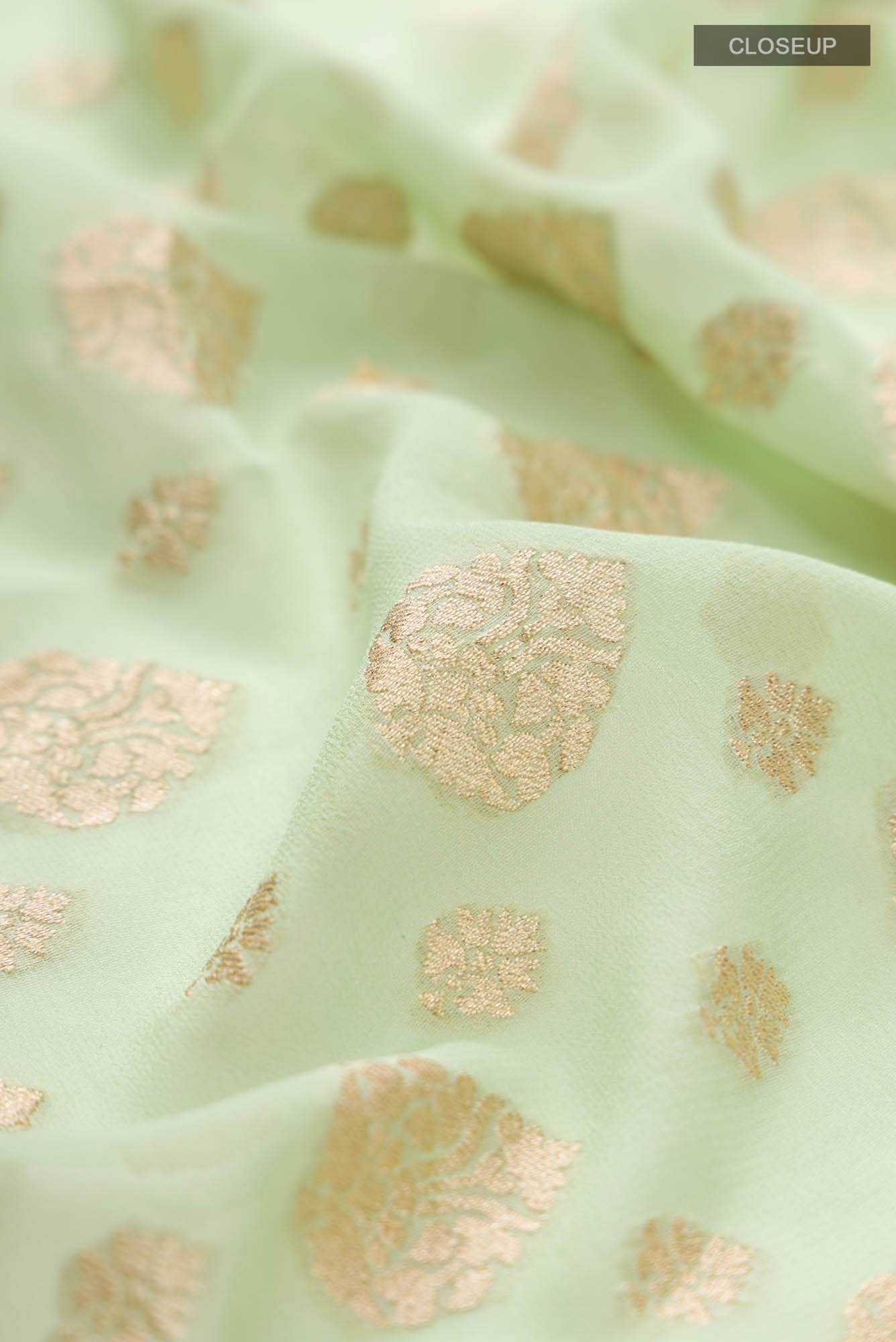 Green Banarasi Georgette Saree