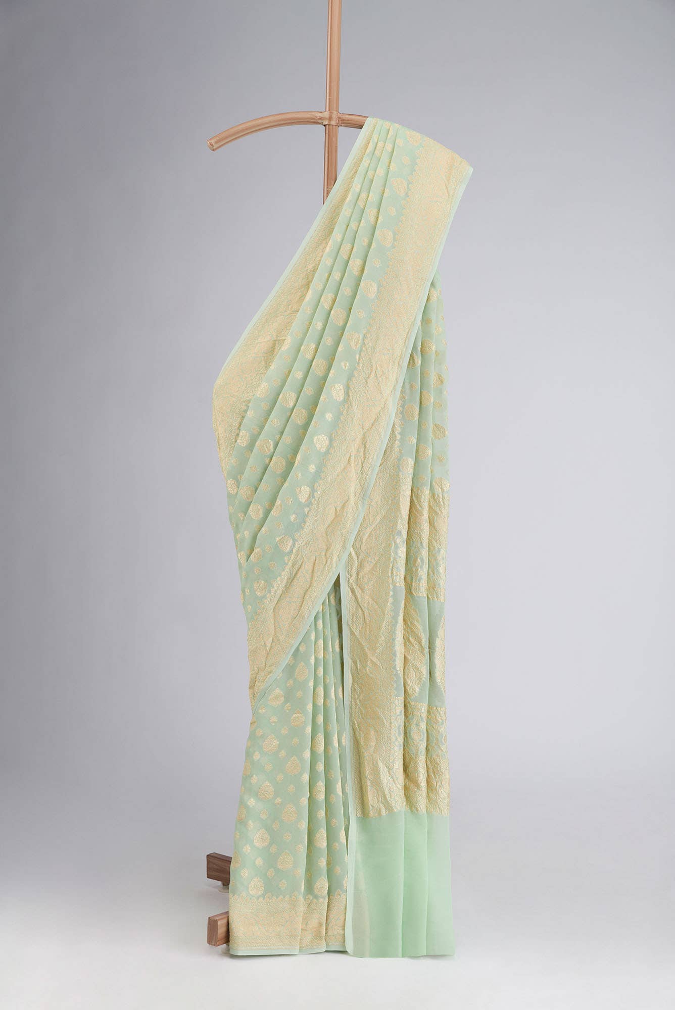 Green Banarasi Georgette Saree