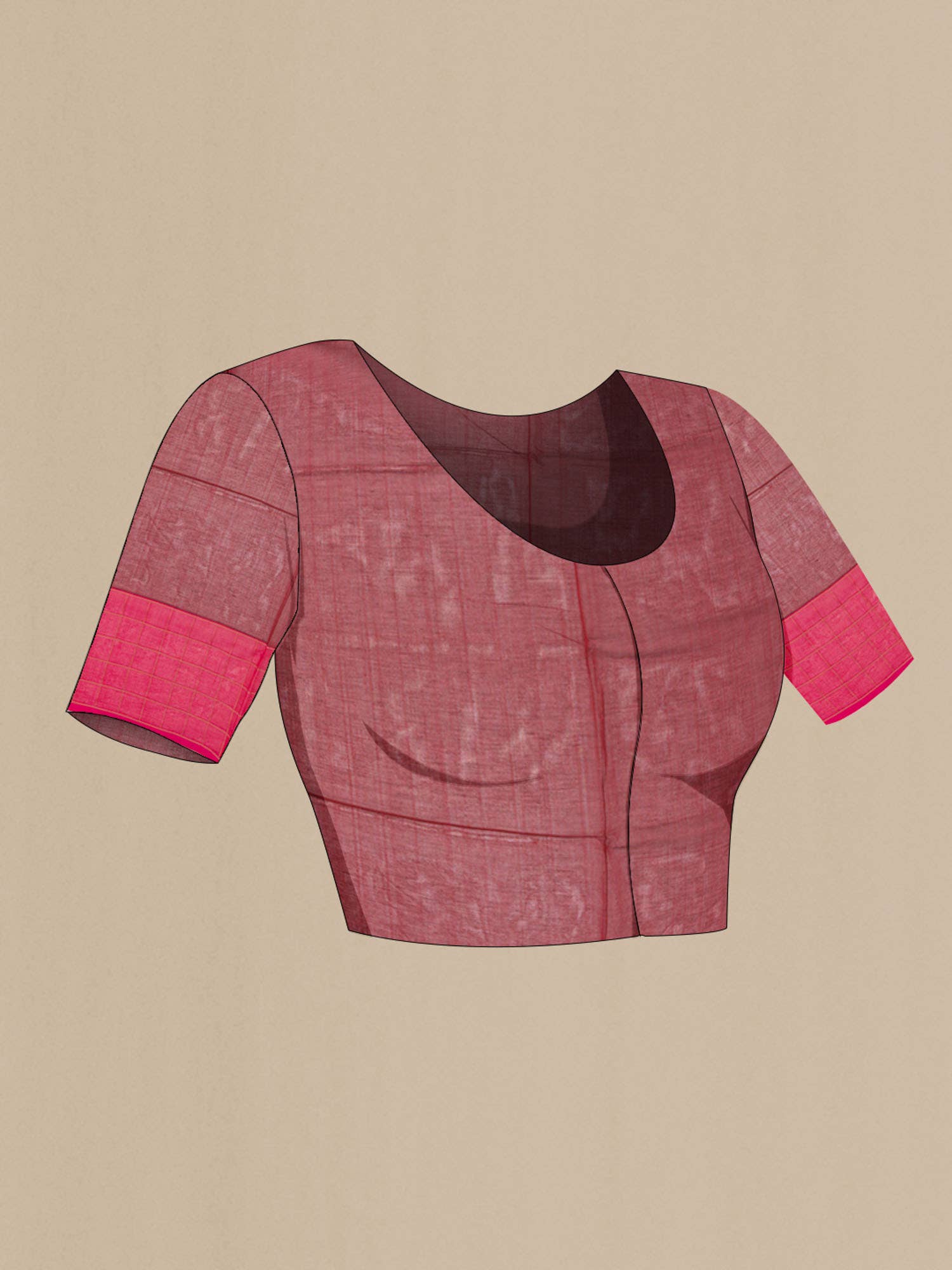 Maroon Coimbatore Cotton Saree