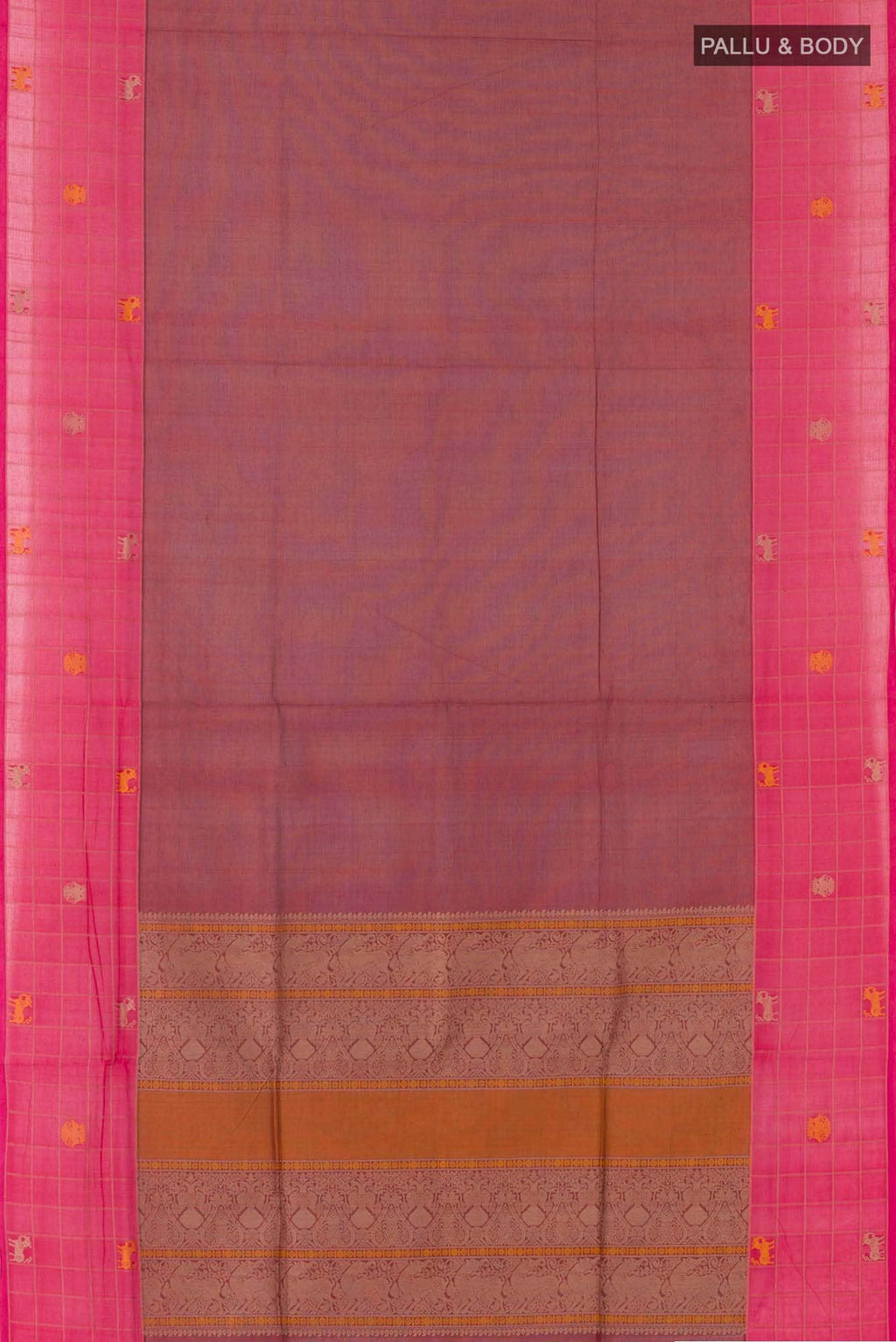 Maroon Coimbatore Cotton Saree