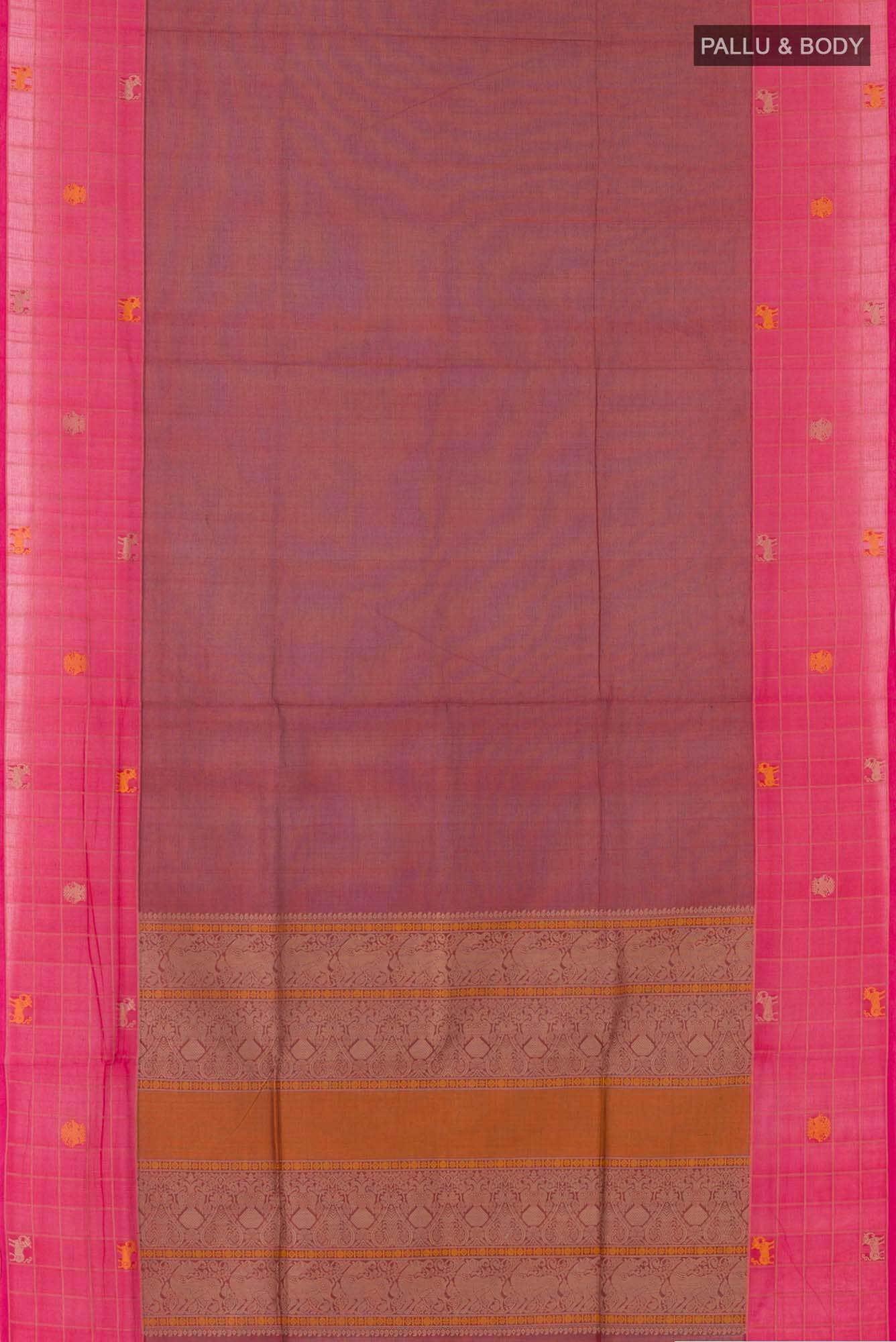 Maroon Coimbatore Cotton Saree