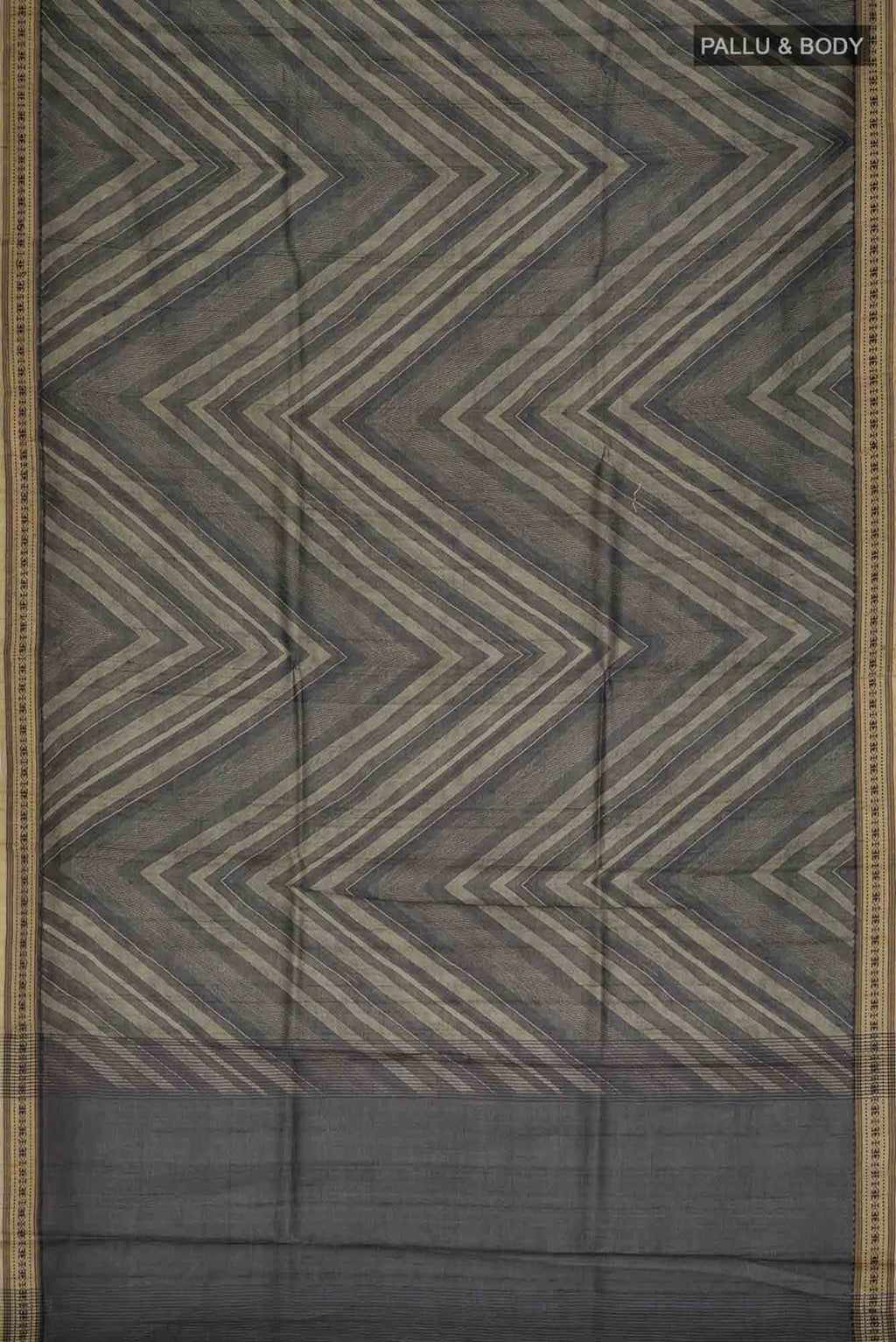 Green Bhagalpuri Tussar Silk Saree