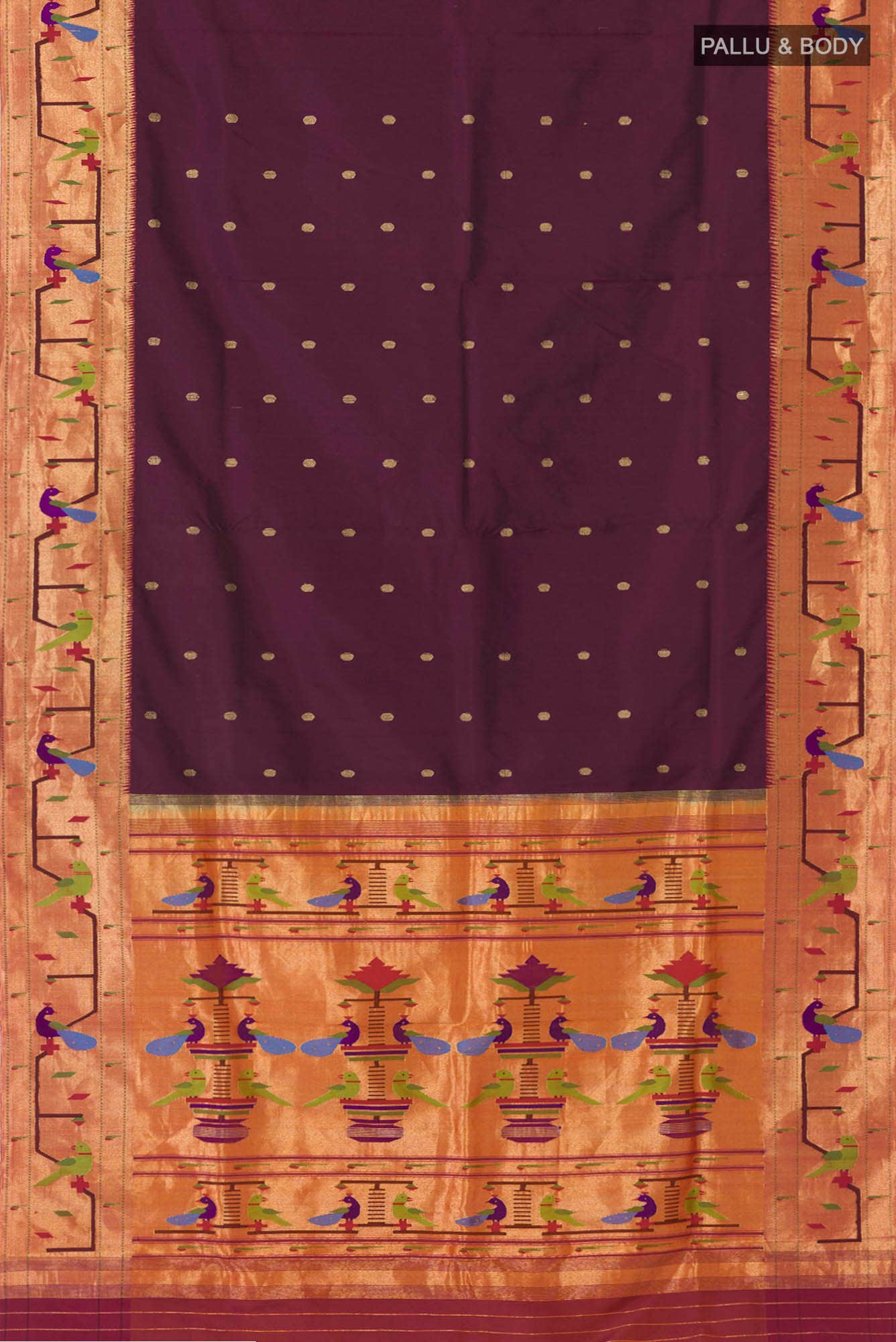 Purple Paithani Silk Saree