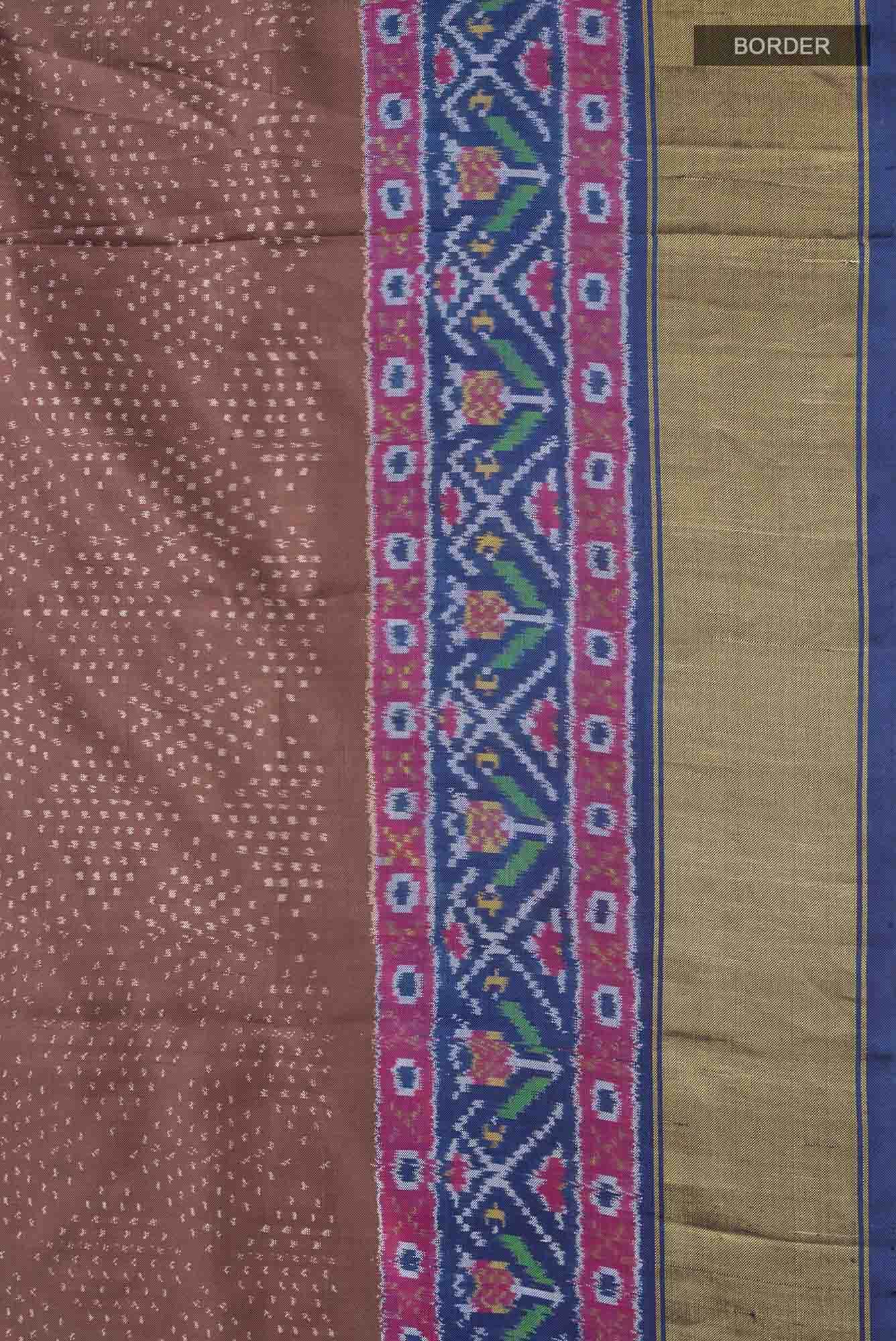 Brown Rajkot Patola Silk Saree