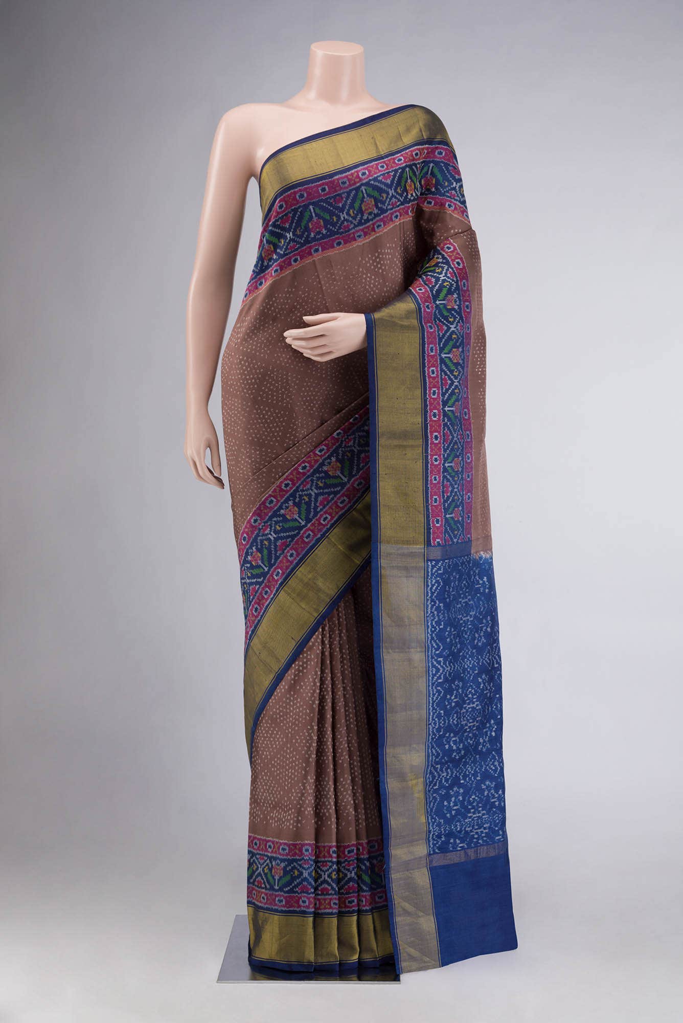 Brown Rajkot Patola Silk Saree