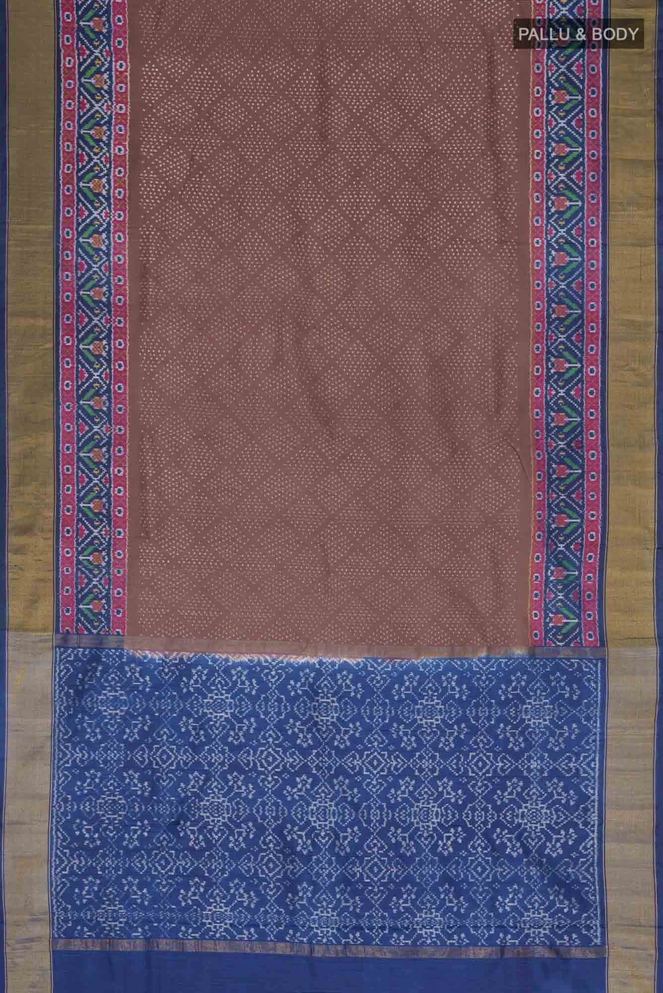 Brown Rajkot Patola Silk Saree