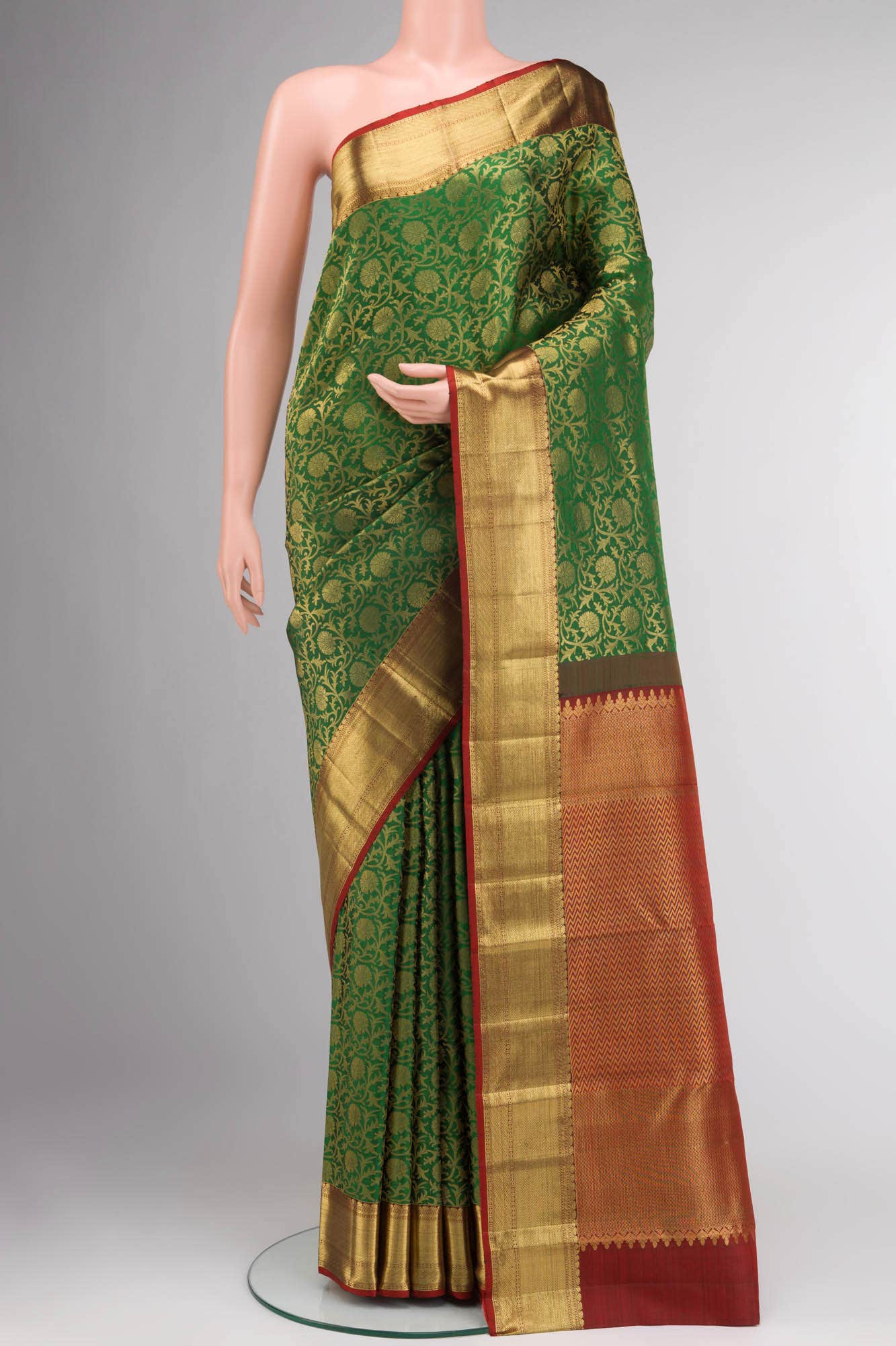 Green Kanchipuram Silk Saree