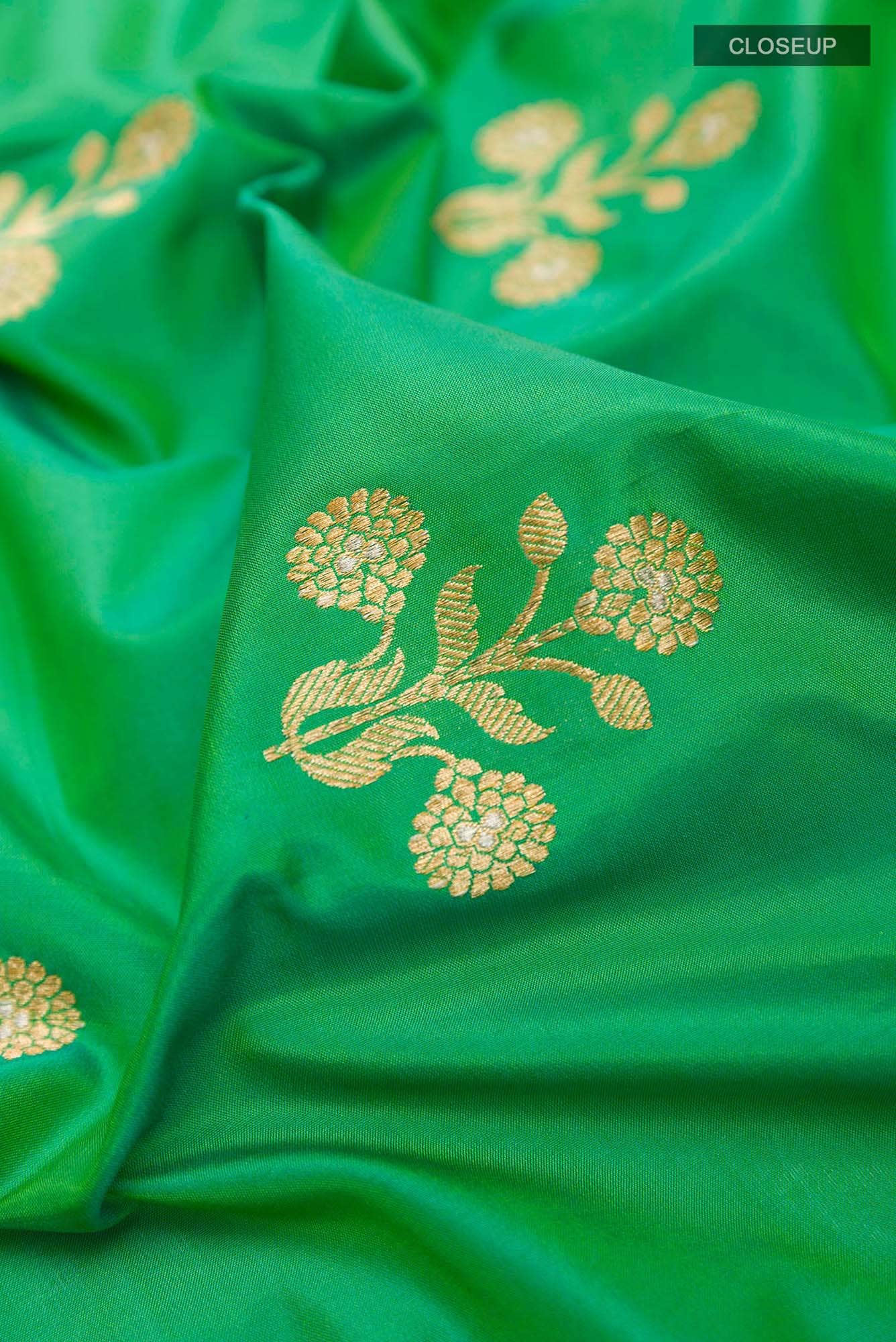 Green Banarasi Silk Saree