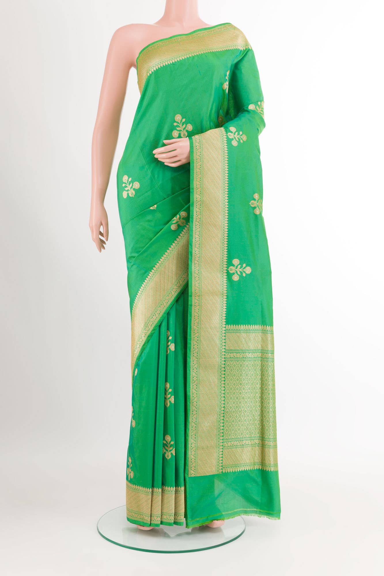 Green Banarasi Silk Saree