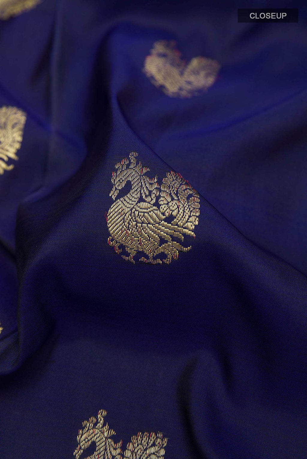 Dark Blue Kanchipuram Silk Saree